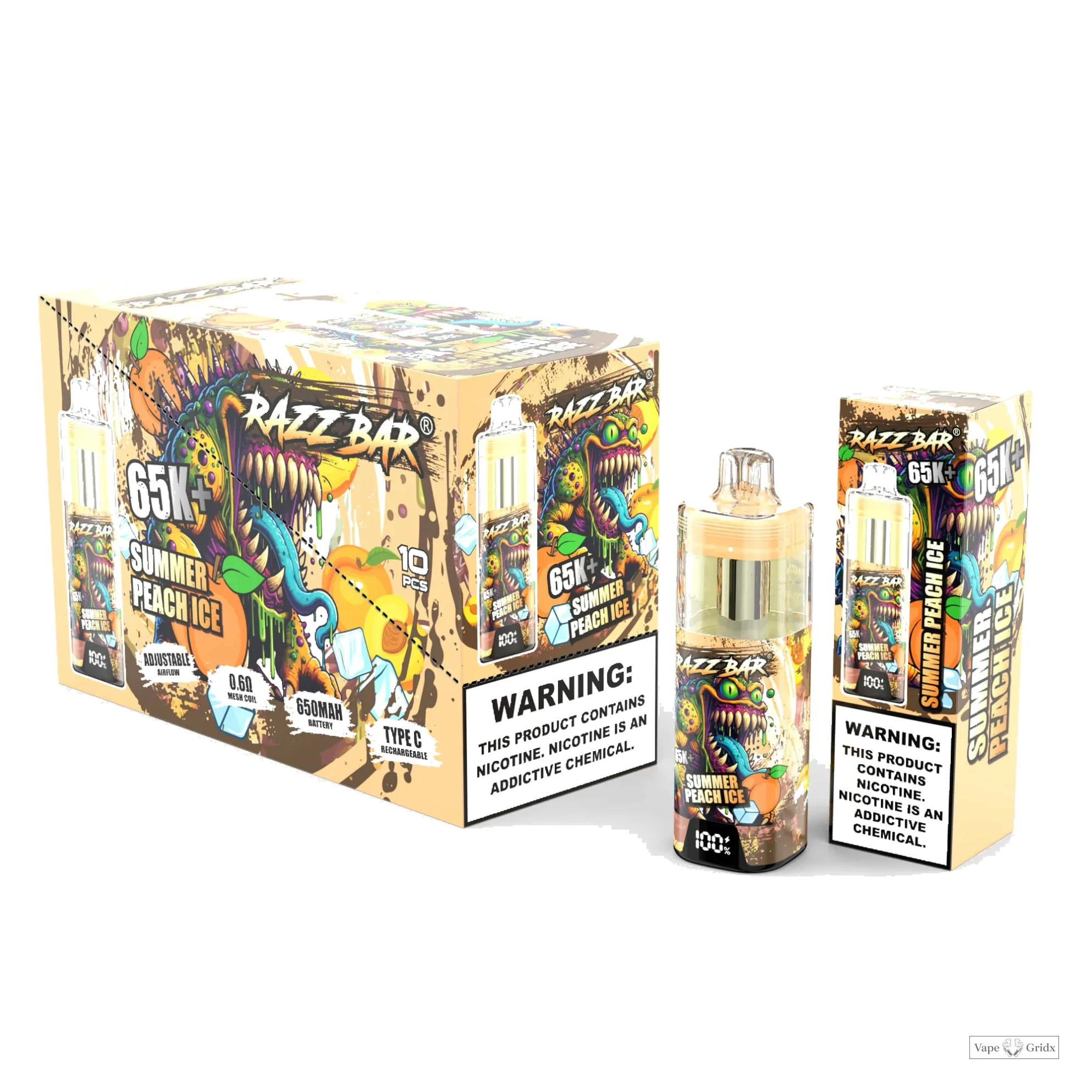 Razz Bar Smart Screen 65000 65K Trekjes Wegwerp vape - image 2