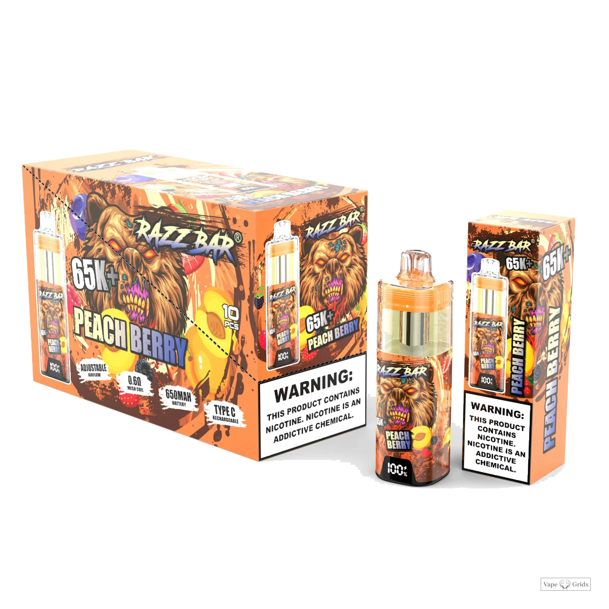 Razz Bar Smart Screen 65000 65K Trekjes Wegwerp vape - image 4