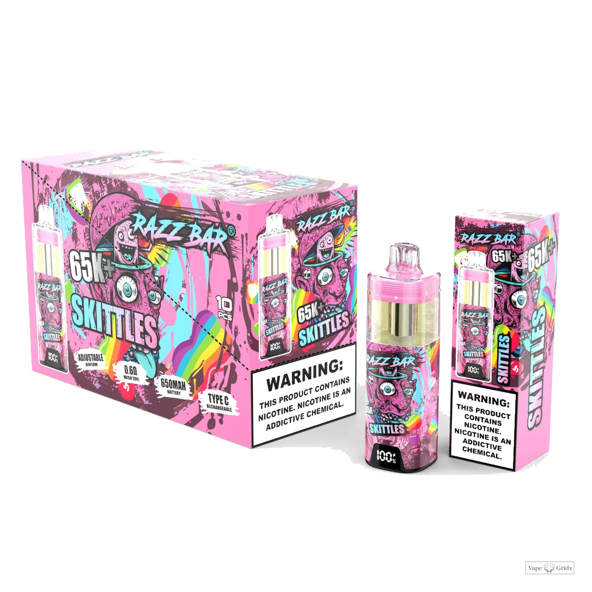 Razz Bar Smart Screen 65000 65K Trekjes Wegwerp vape - image 5