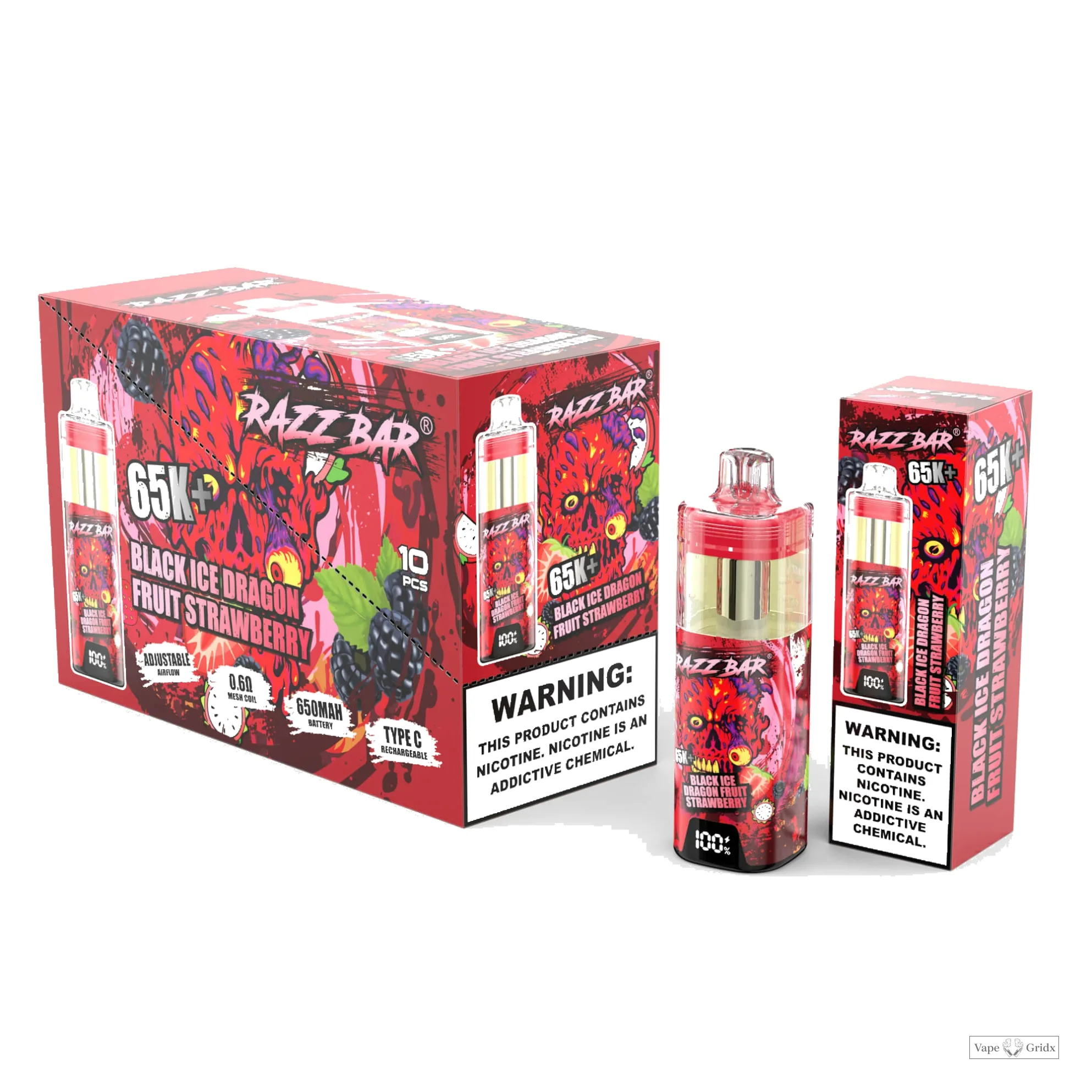 Razz Bar Smart Screen 65000 65K Trekjes Wegwerp vape - image 10