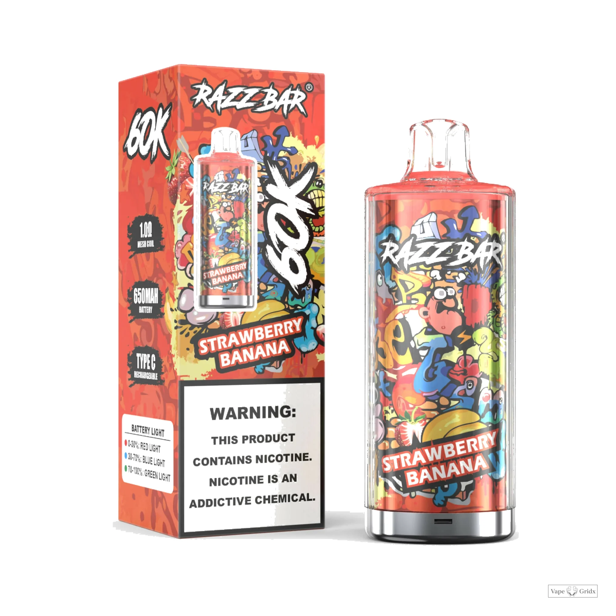 Razz Bar 60000 60K Trekjes Mesh Coil Wegwerp vape - image 6