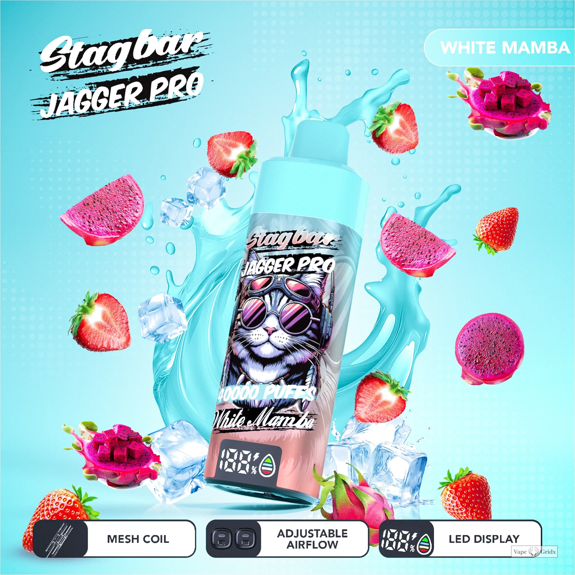 Stag Bar Jagger Pro 40000 40K Trekjes LED Display Wegwerp vape - image 11