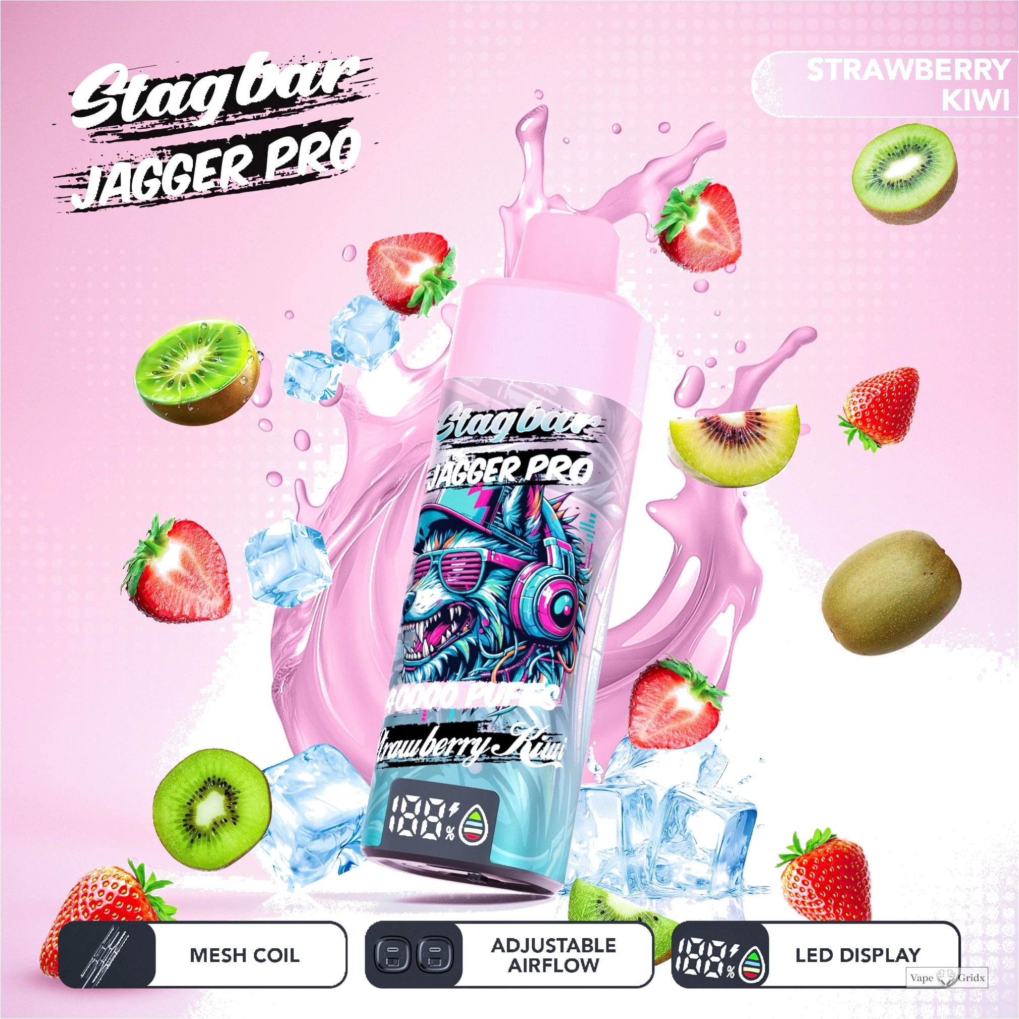 Stag Bar Jagger Pro 40000 40K Trekjes LED Display Wegwerp vape - image 15