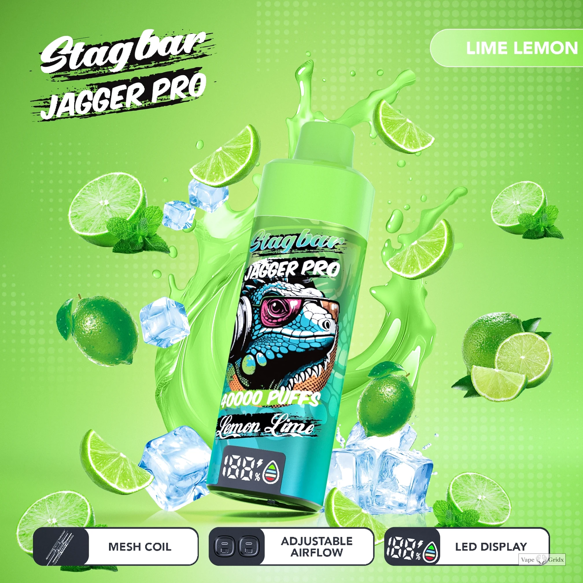 Stag Bar Jagger Pro 40000 40K Trekjes LED Display Wegwerp vape - image 4