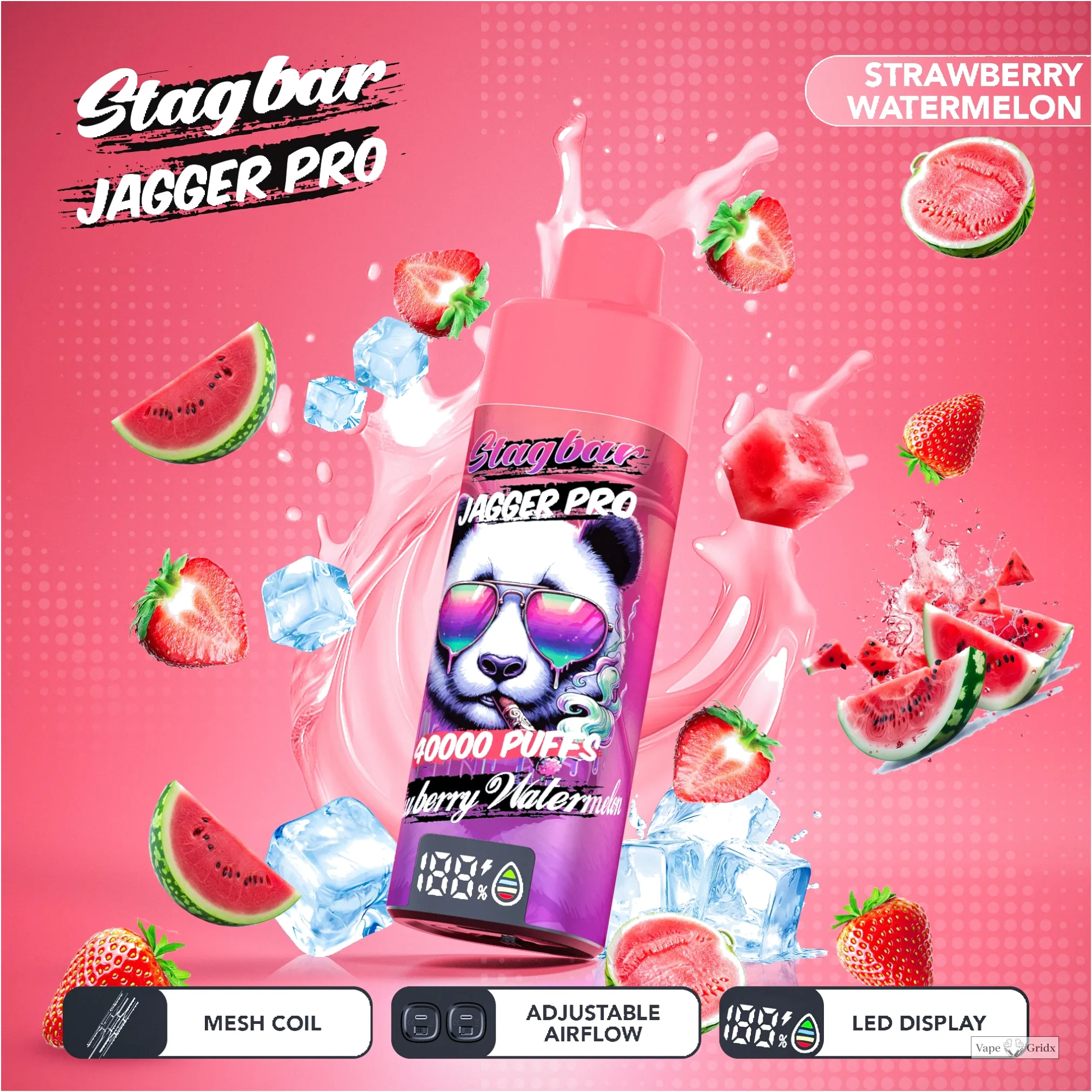 Stag Bar Jagger Pro 40000 40K Trekjes LED Display Wegwerp vape - image 6