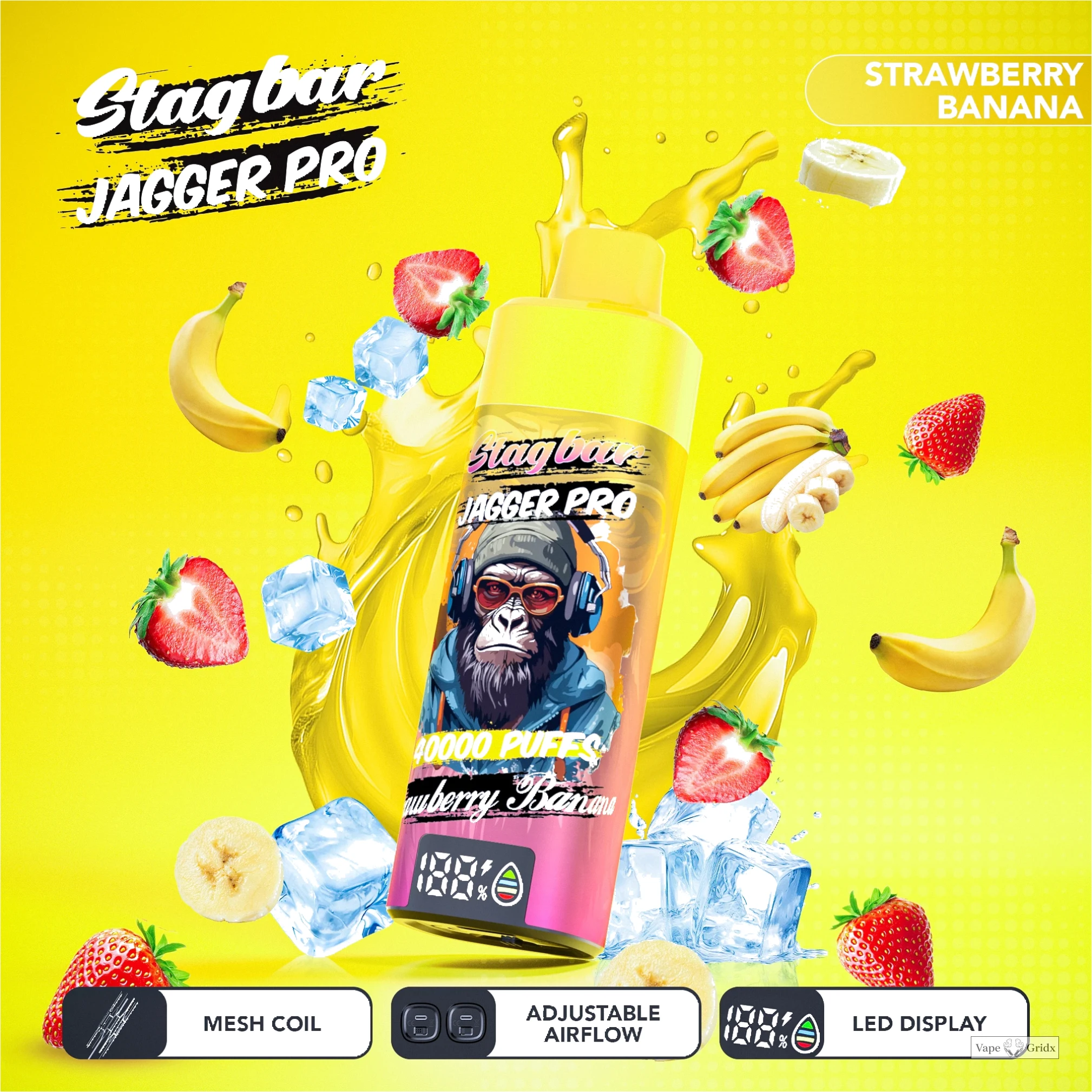 Stag Bar Jagger Pro 40000 40K Trekjes LED Display Wegwerp vape - image 7