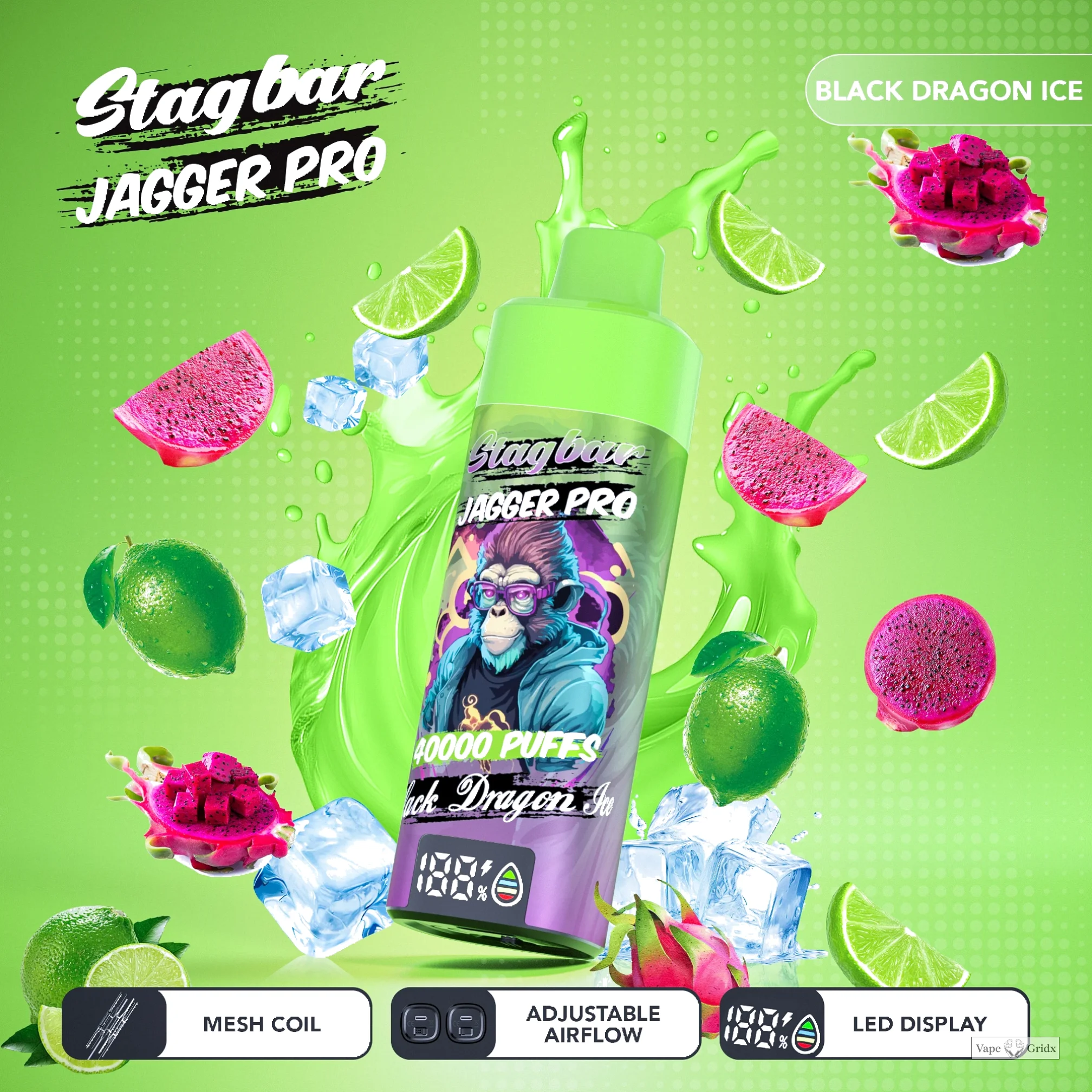 Stag Bar Jagger Pro 40000 40K Trekjes LED Display Wegwerp vape - image 8