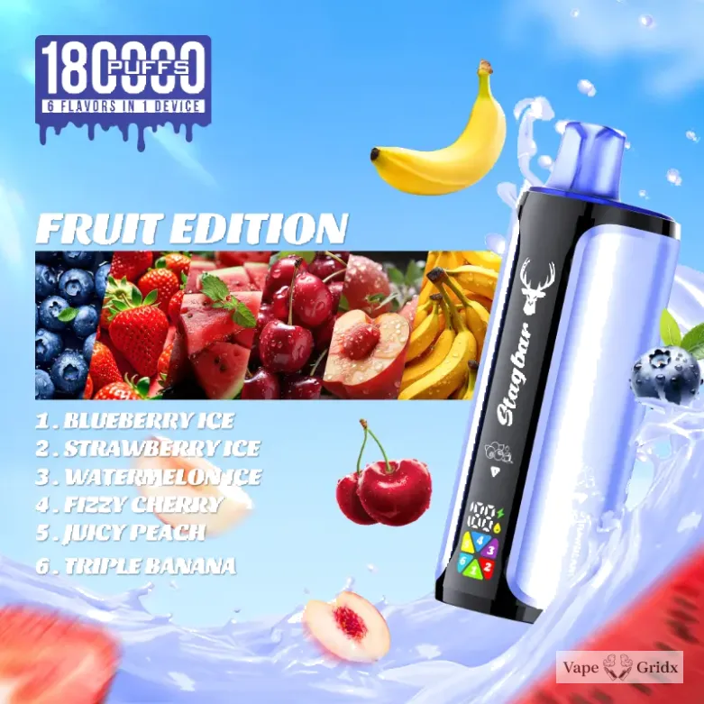 Stag Bar 6-in-1 180000 180K Trekjes 6 smaken Wegwerp vape - image 3