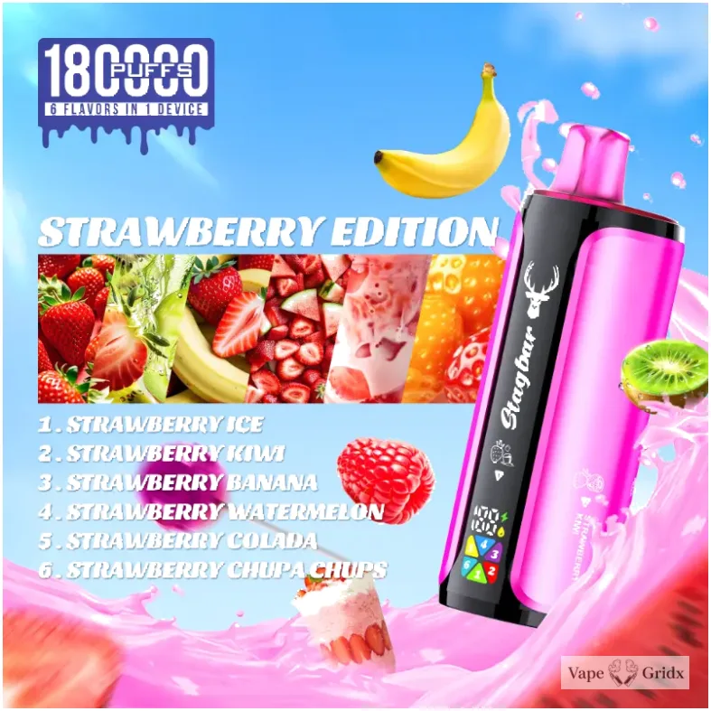 Stag Bar 6-in-1 180000 180K Trekjes 6 smaken Wegwerp vape - image 8