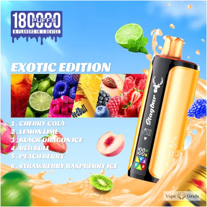 Stag Bar 6-in-1 180000 180K Trekjes 6 smaken Wegwerp vape - image 9