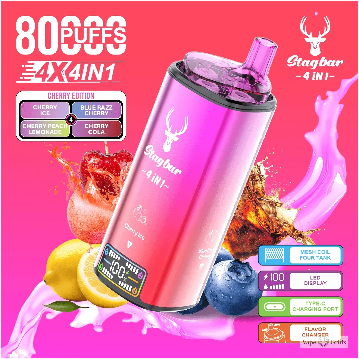 Stag Bar 4-in-1 80000 80K Trekjes Wegwerp vape - image 11