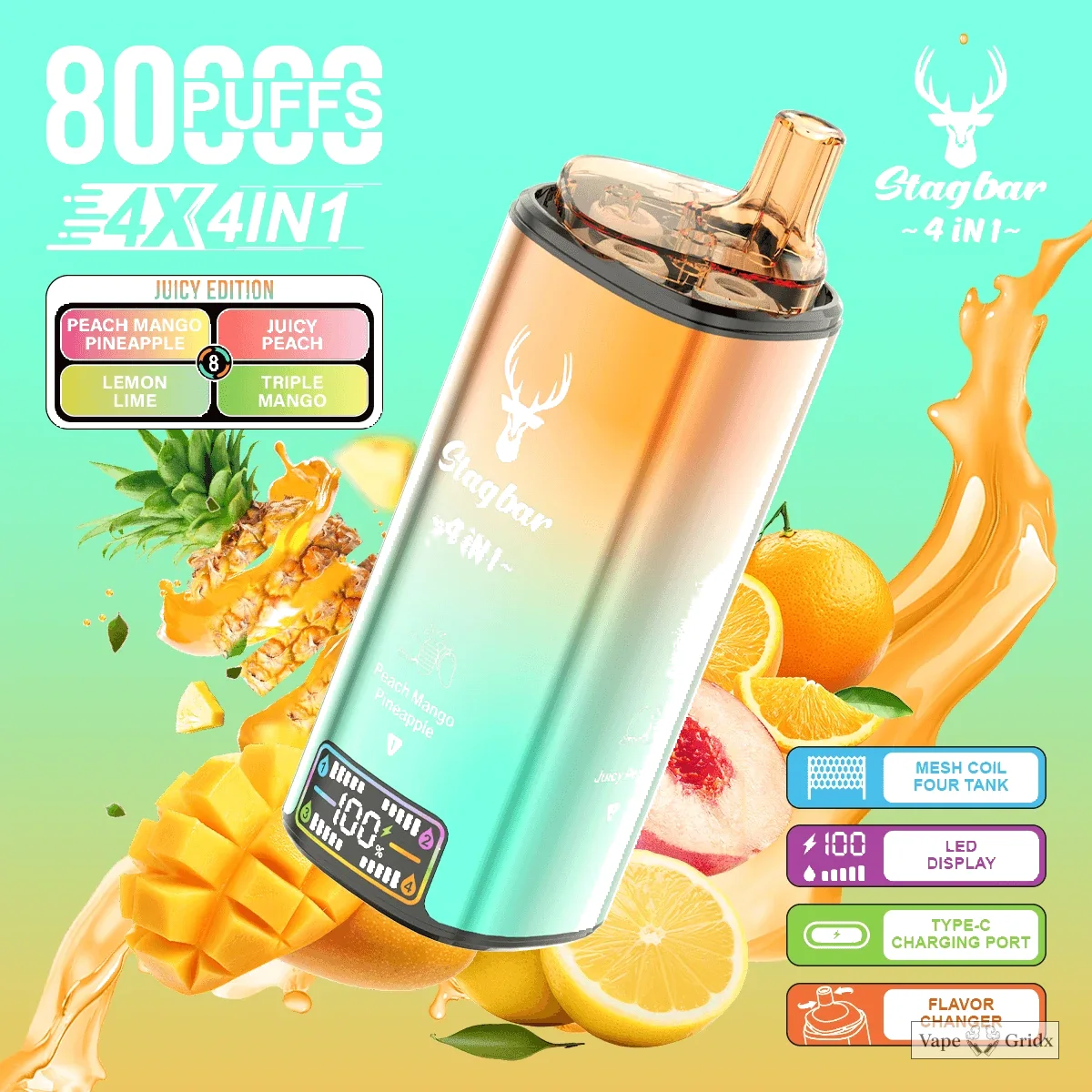 Stag Bar 4-in-1 80000 80K Trekjes Wegwerp vape - image 10