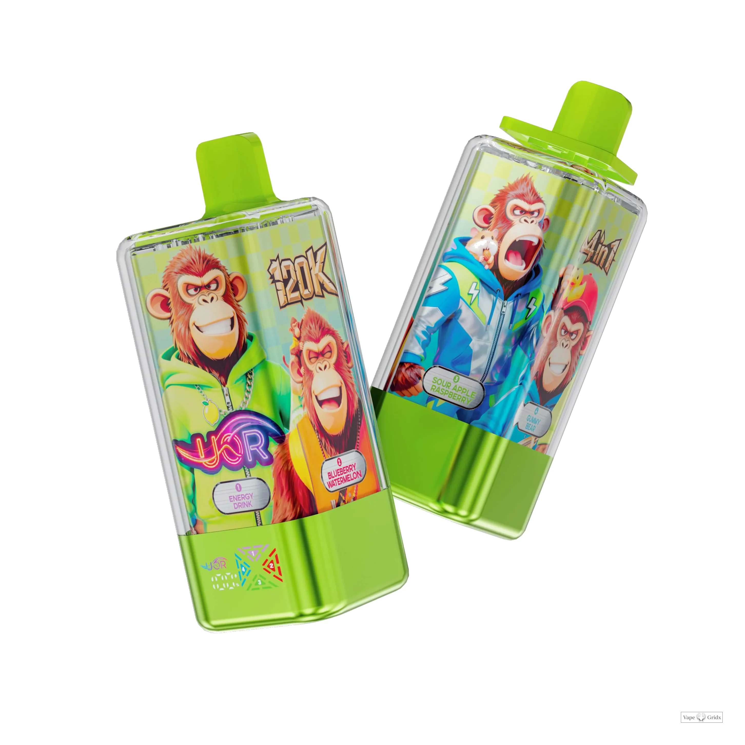 UOR 4-in-1 120000 120K Trekjes schakelbare smaken Wegwerp vape