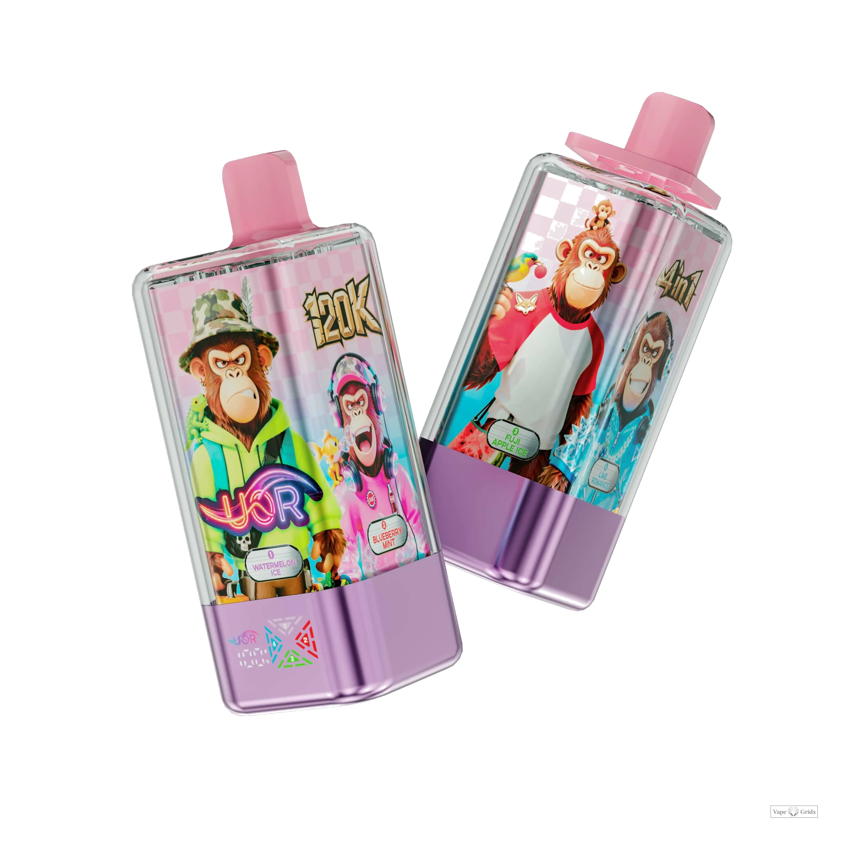 UOR 4-in-1 120000 120K Trekjes schakelbare smaken Wegwerp vape - image 11