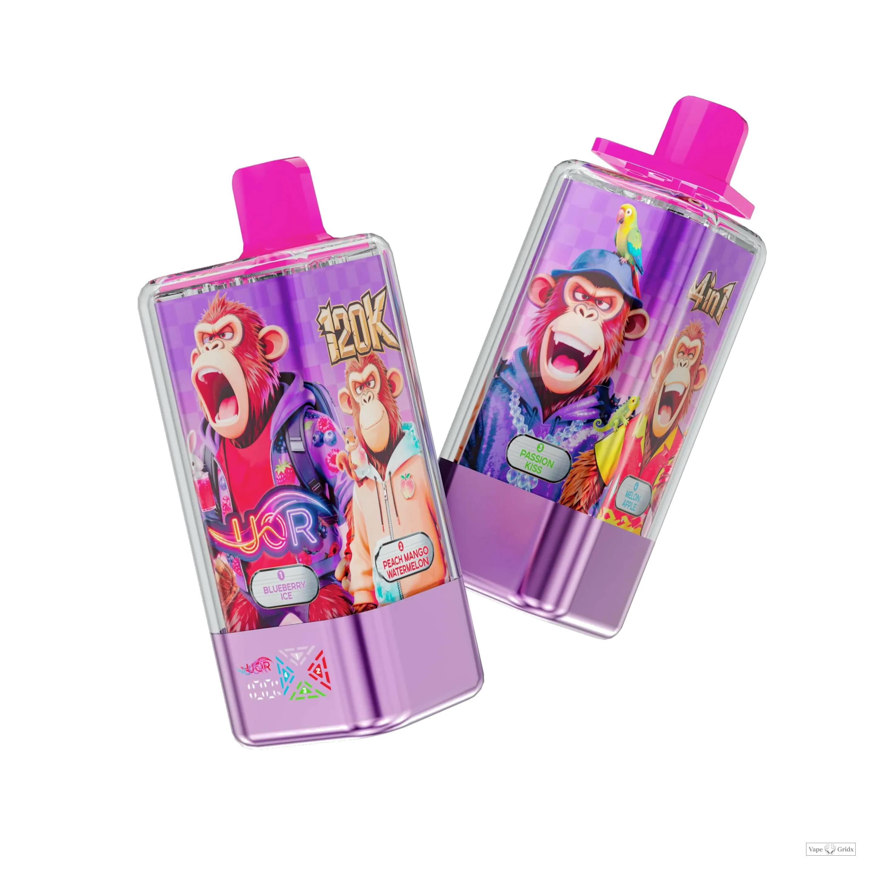 UOR 4-in-1 120000 120K Trekjes schakelbare smaken Wegwerp vape - image 13