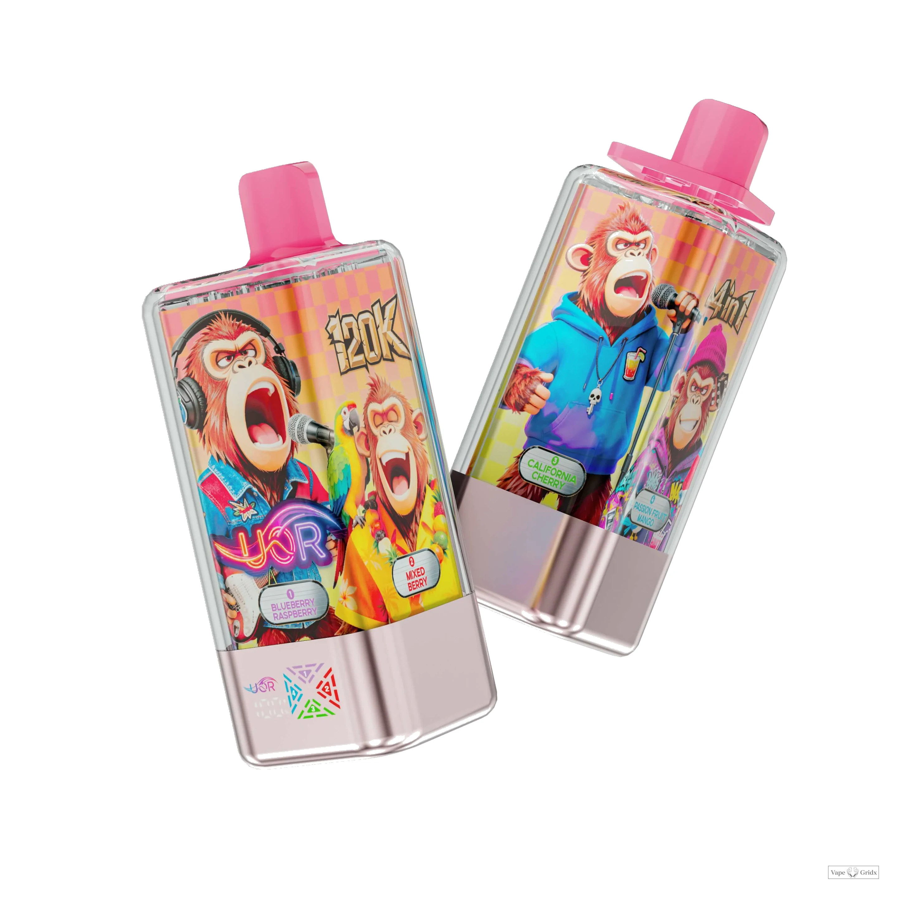 UOR 4-in-1 120000 120K Trekjes schakelbare smaken Wegwerp vape - image 3