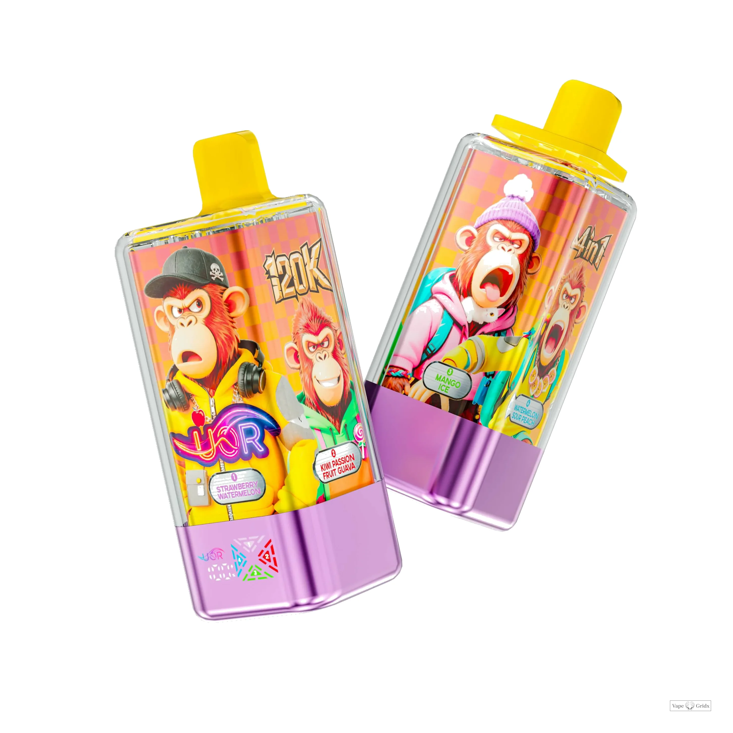 UOR 4-in-1 120000 120K Trekjes schakelbare smaken Wegwerp vape - image 4