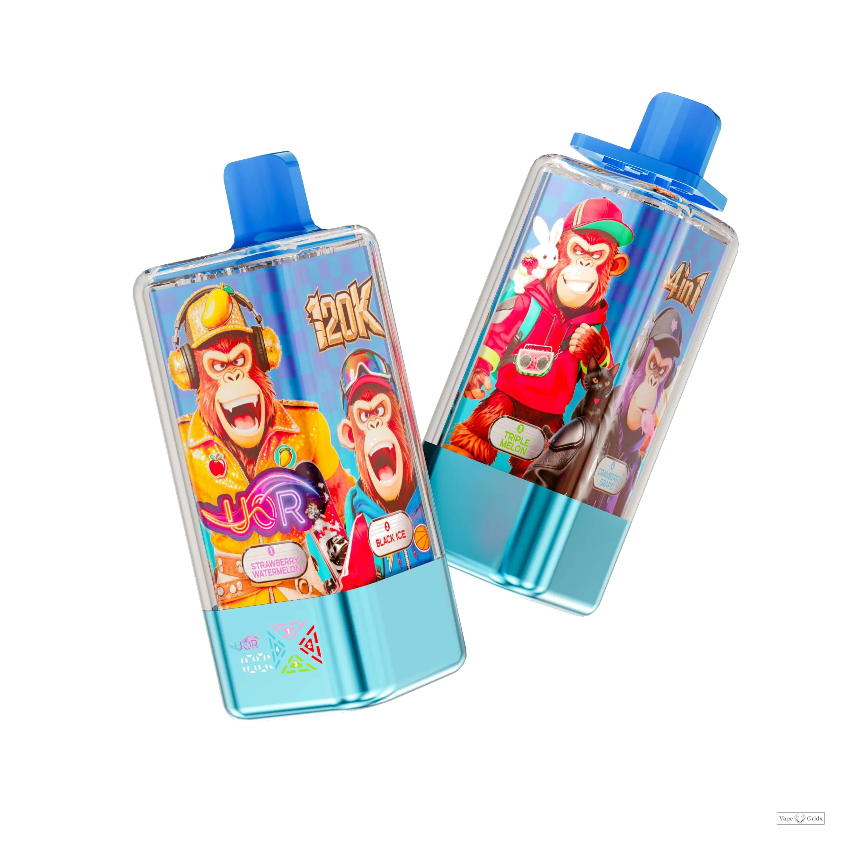 UOR 4-in-1 120000 120K Trekjes schakelbare smaken Wegwerp vape - image 5
