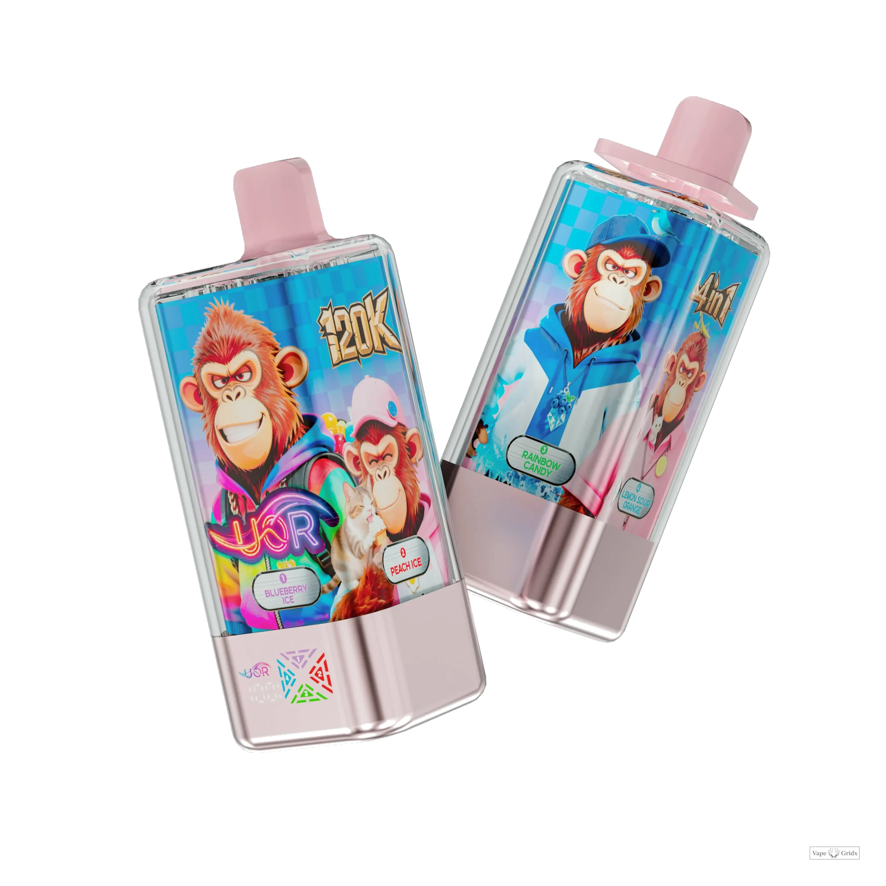 UOR 4-in-1 120000 120K Trekjes schakelbare smaken Wegwerp vape - image 9