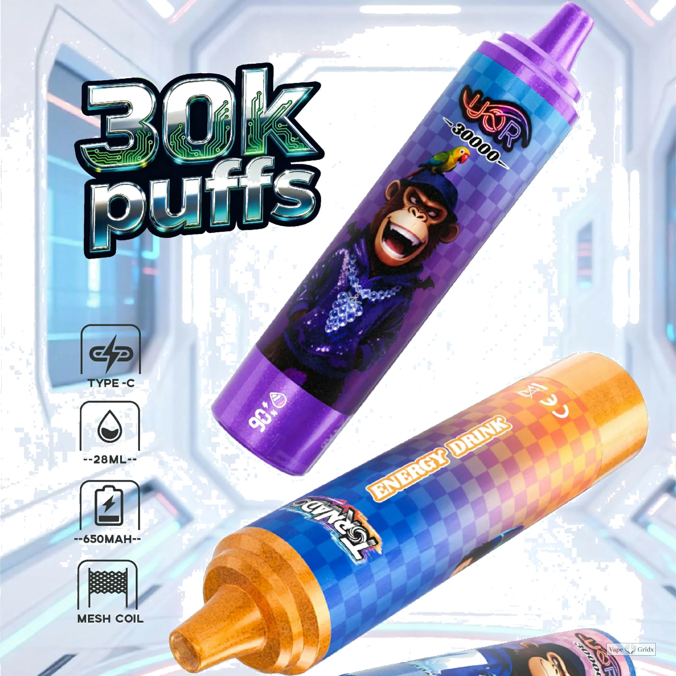 UOR Tornado 30000 30K Trekjes LED Display Wegwerp vape - image 8