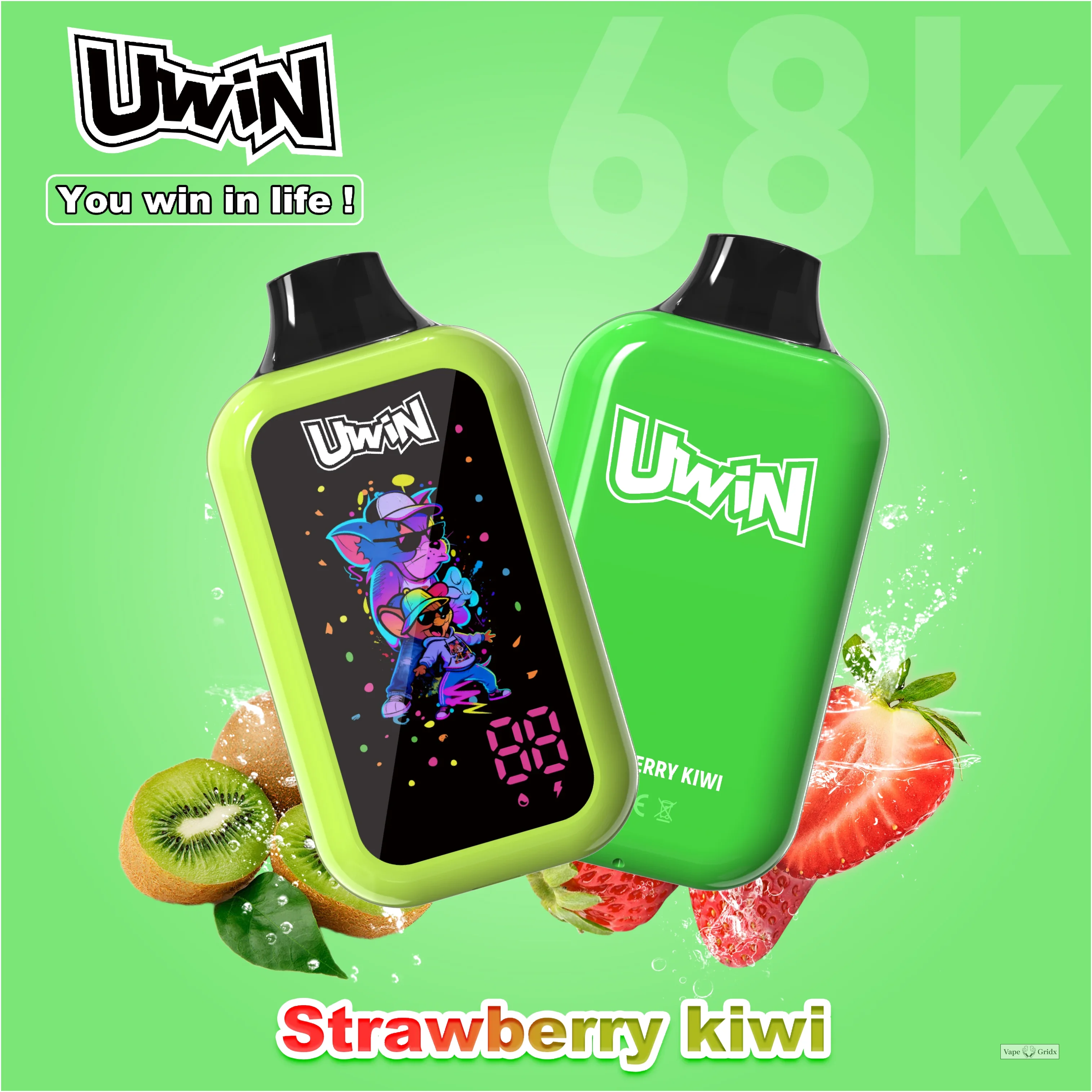 UWIN Digital Box 68000 68K Trekjes Smart Display Wegwerp vape - image 2