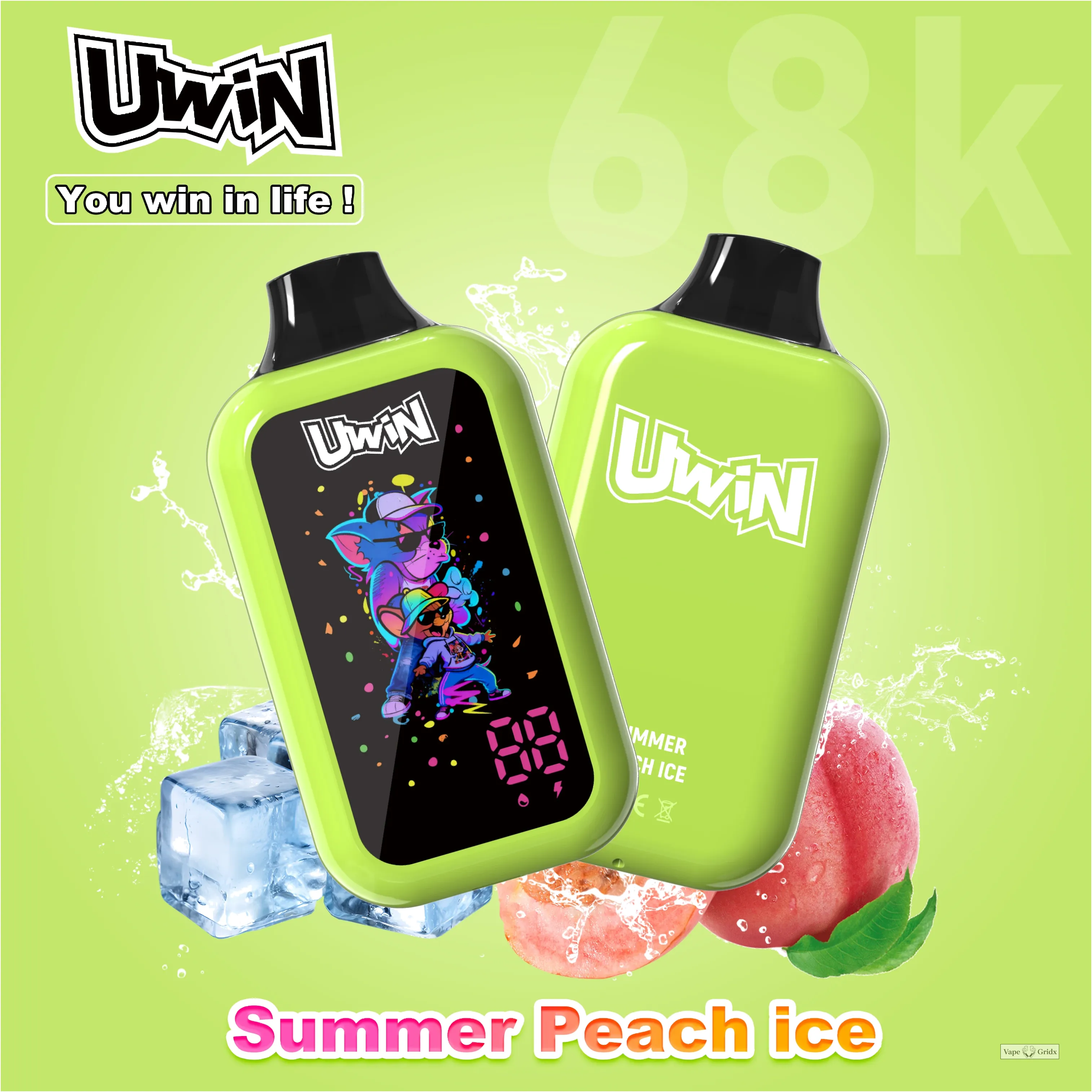 UWIN Digital Box 68000 68K Trekjes Smart Display Wegwerp vape - image 3