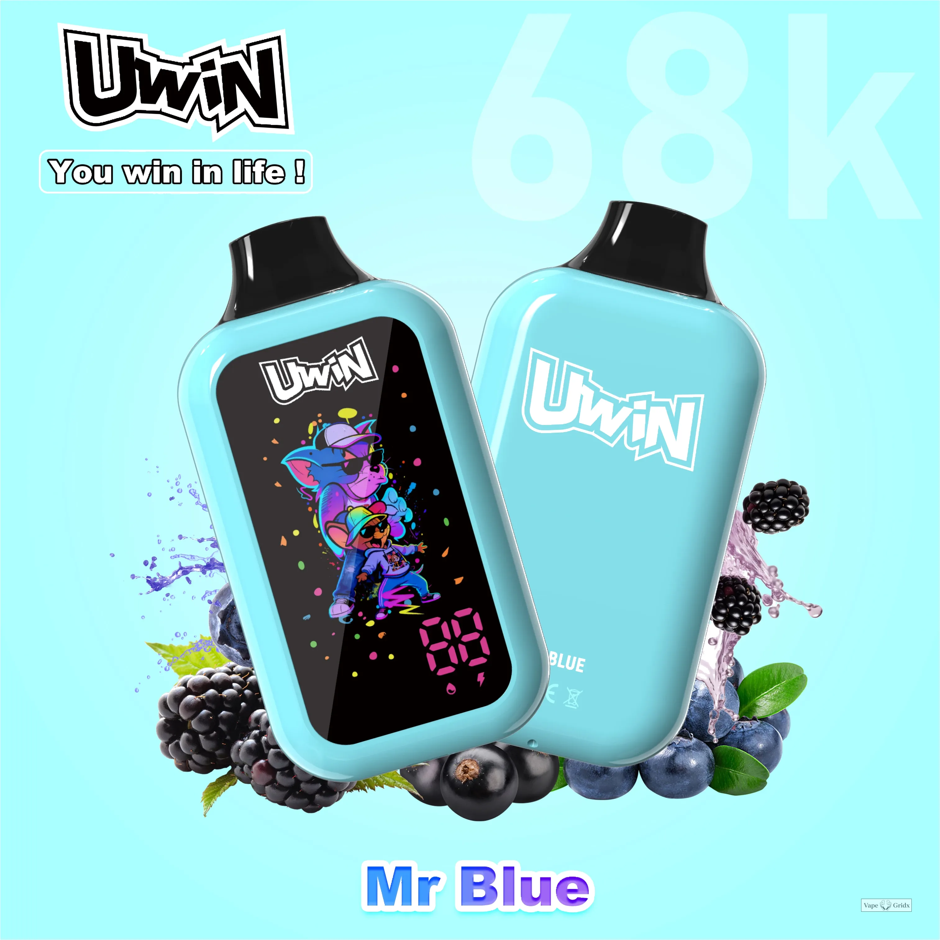 UWIN Digital Box 68000 68K Trekjes Smart Display Wegwerp vape - image 8