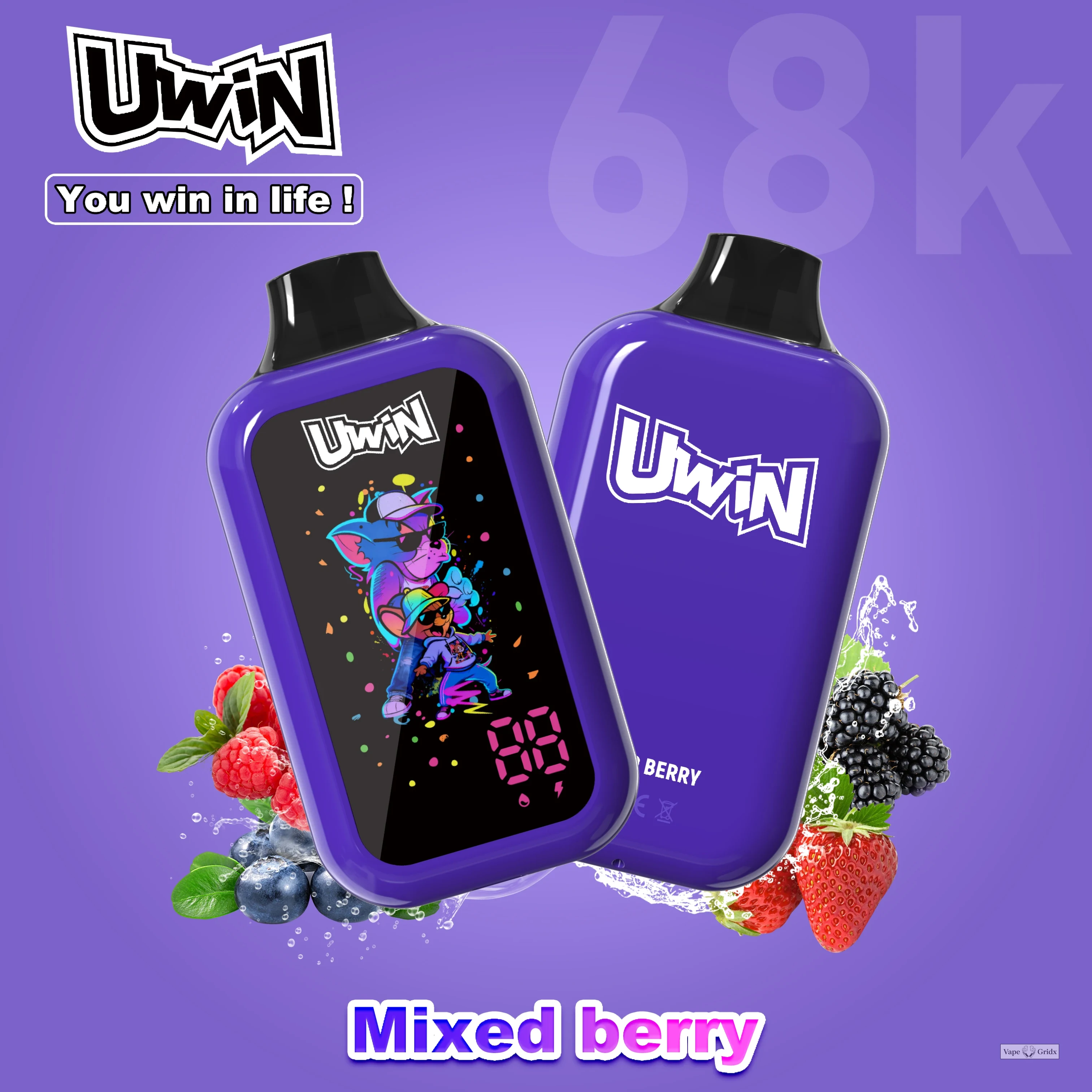 UWIN Digital Box 68000 68K Trekjes Smart Display Wegwerp vape - image 9