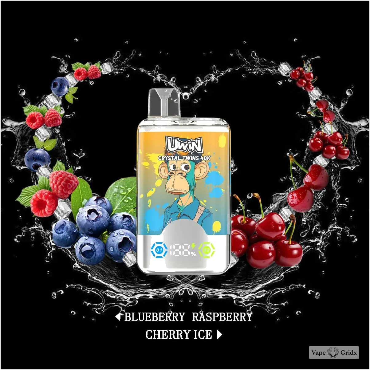 Uwin Crystal Twins 40000 40K Dual smaak Wegwerp vape
