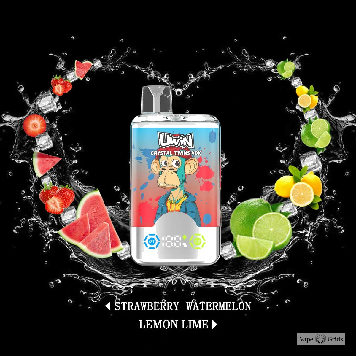 Uwin Crystal Twins 40000 40K Dual smaak Wegwerp vape - image 3