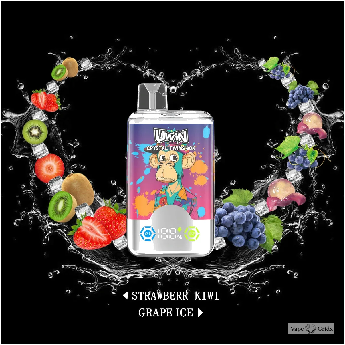 Uwin Crystal Twins 40000 40K Dual smaak Wegwerp vape - image 4