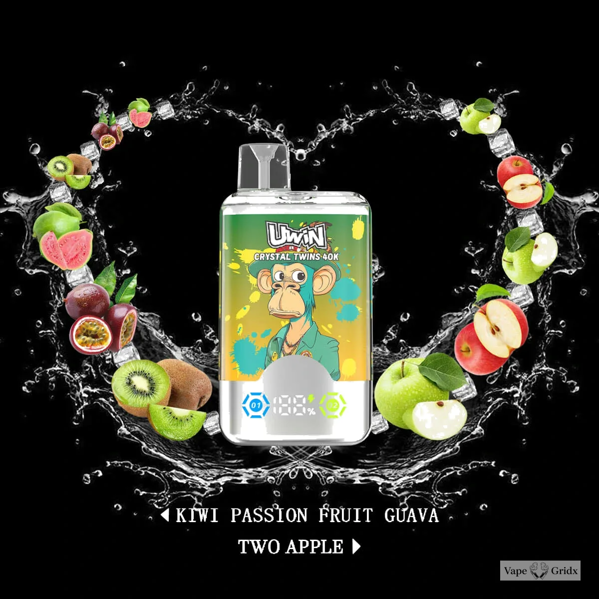 Uwin Crystal Twins 40000 40K Dual smaak Wegwerp vape - image 7