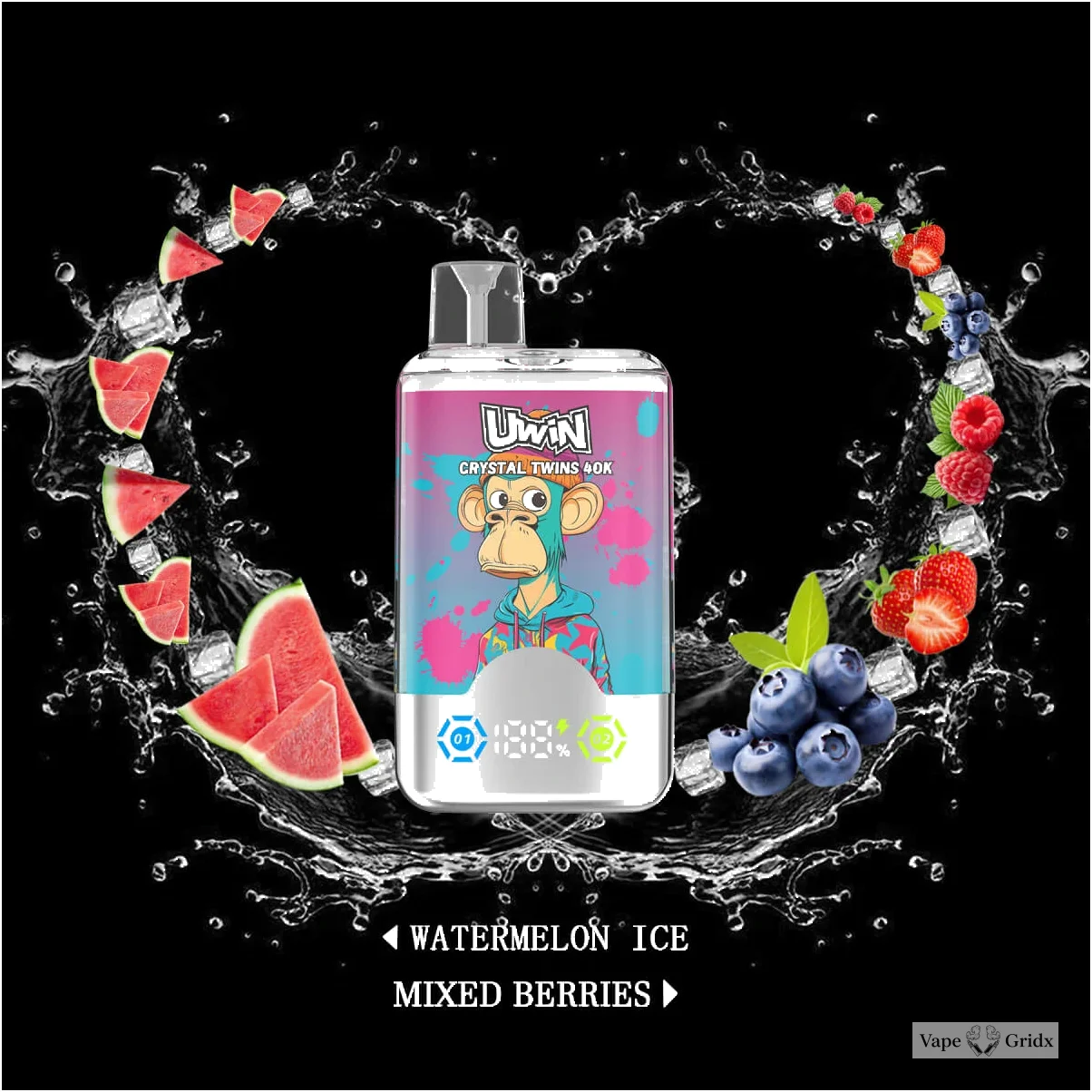 Uwin Crystal Twins 40000 40K Dual smaak Wegwerp vape - image 9