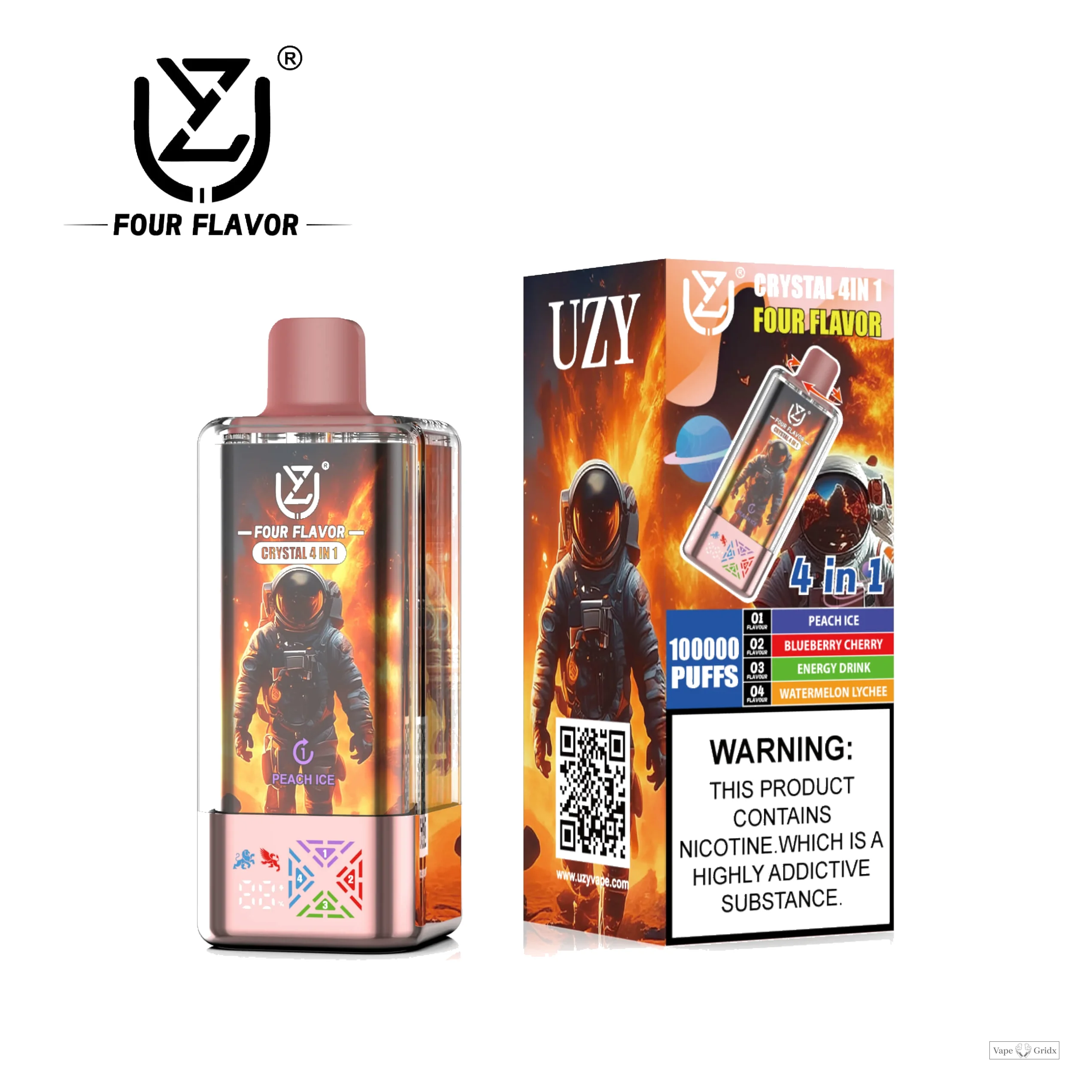 UZY Crysta 100000 100K Trekjes 4-in-1 Wegwerp vape - image 2