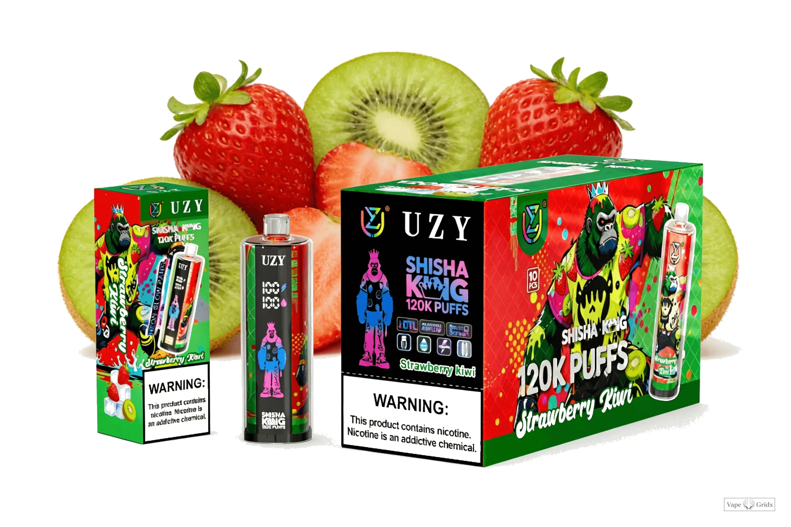 UZY Shisha HOOKAH King 120000 120K Trekjes Crystal Design Wegwerp vape - image 2