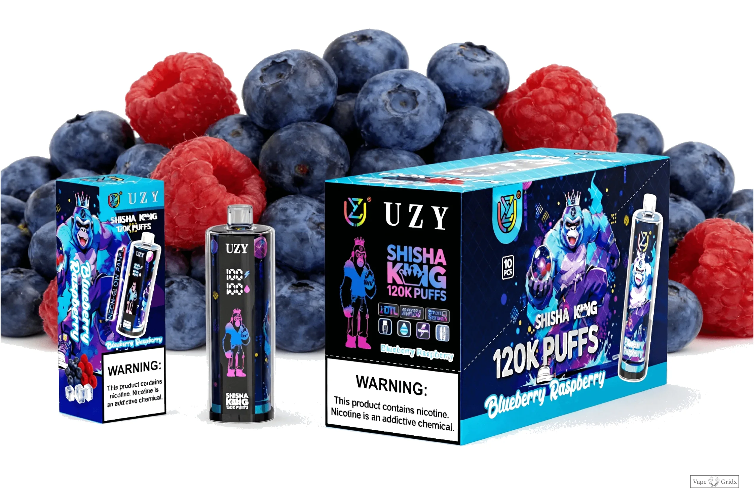 UZY Shisha HOOKAH King 120000 120K Trekjes Crystal Design Wegwerp vape - image 4