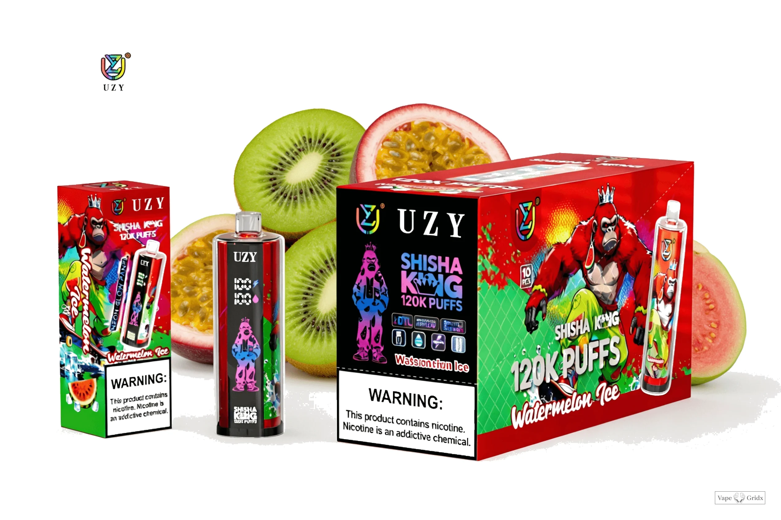 UZY Shisha HOOKAH King 120000 120K Trekjes Crystal Design Wegwerp vape - image 6