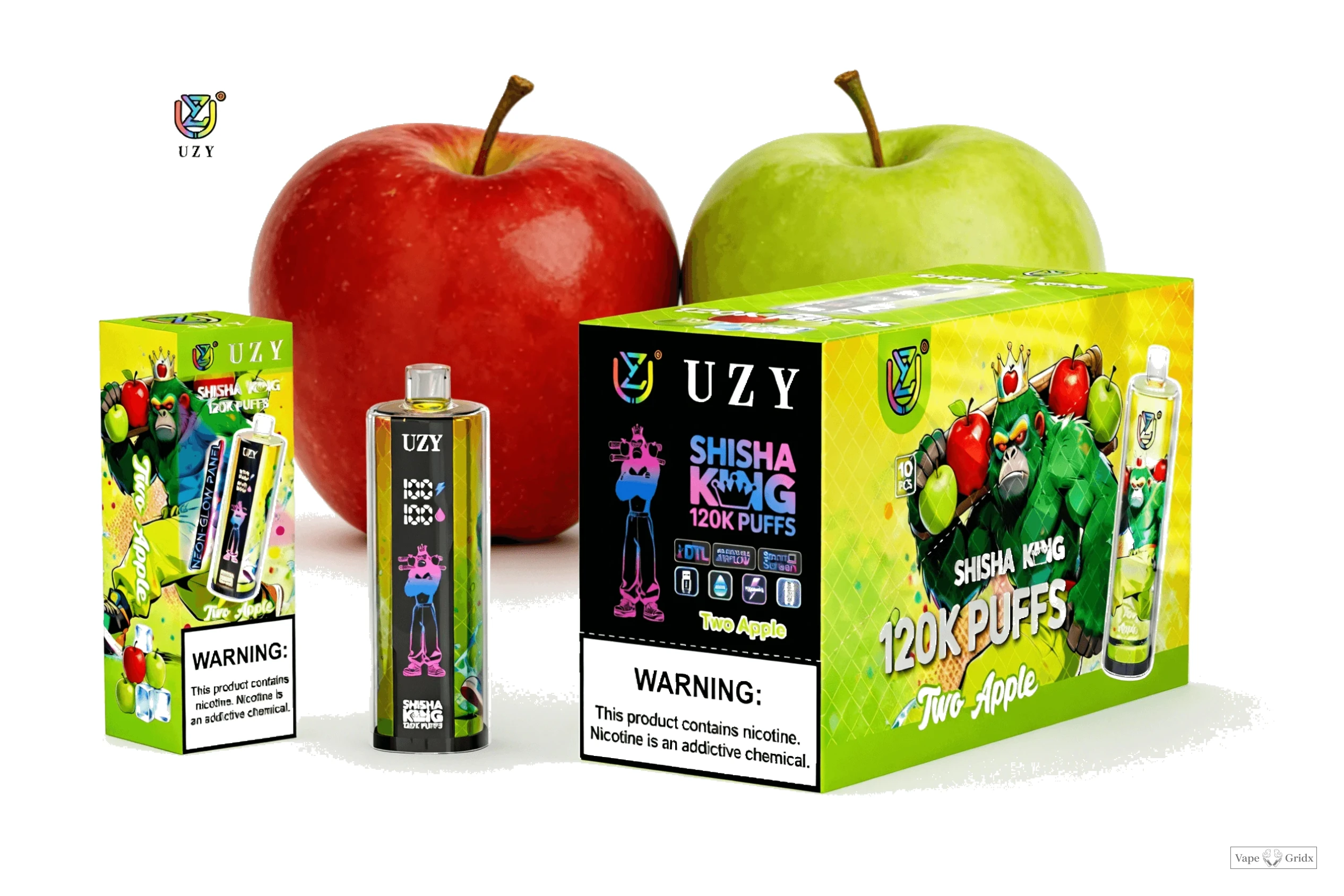 UZY Shisha HOOKAH King 120000 120K Trekjes Crystal Design Wegwerp vape - image 8
