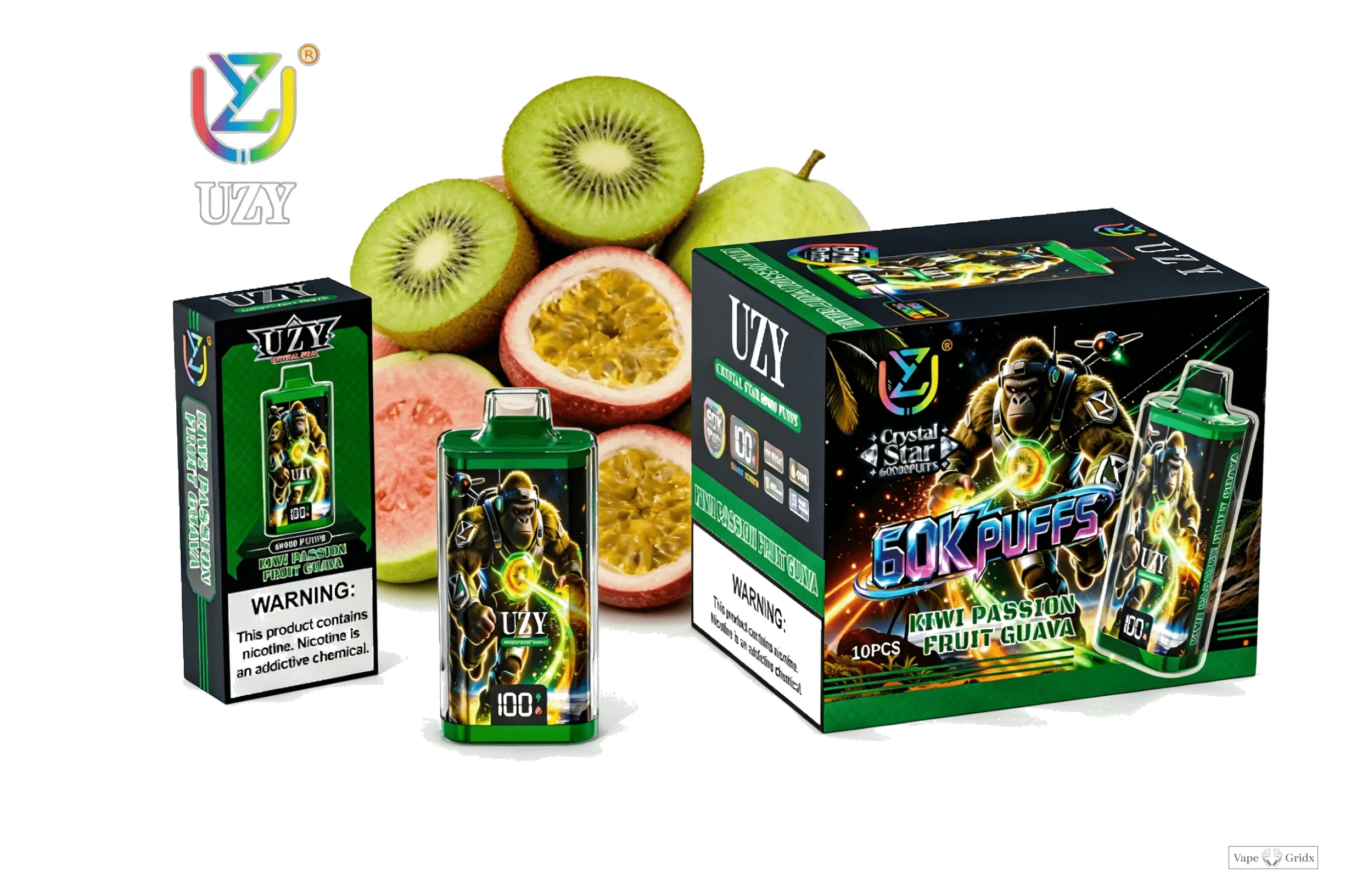 UZY Crystal Star 60000 60K Trekjes Smart Screen Wegwerp vape - image 4