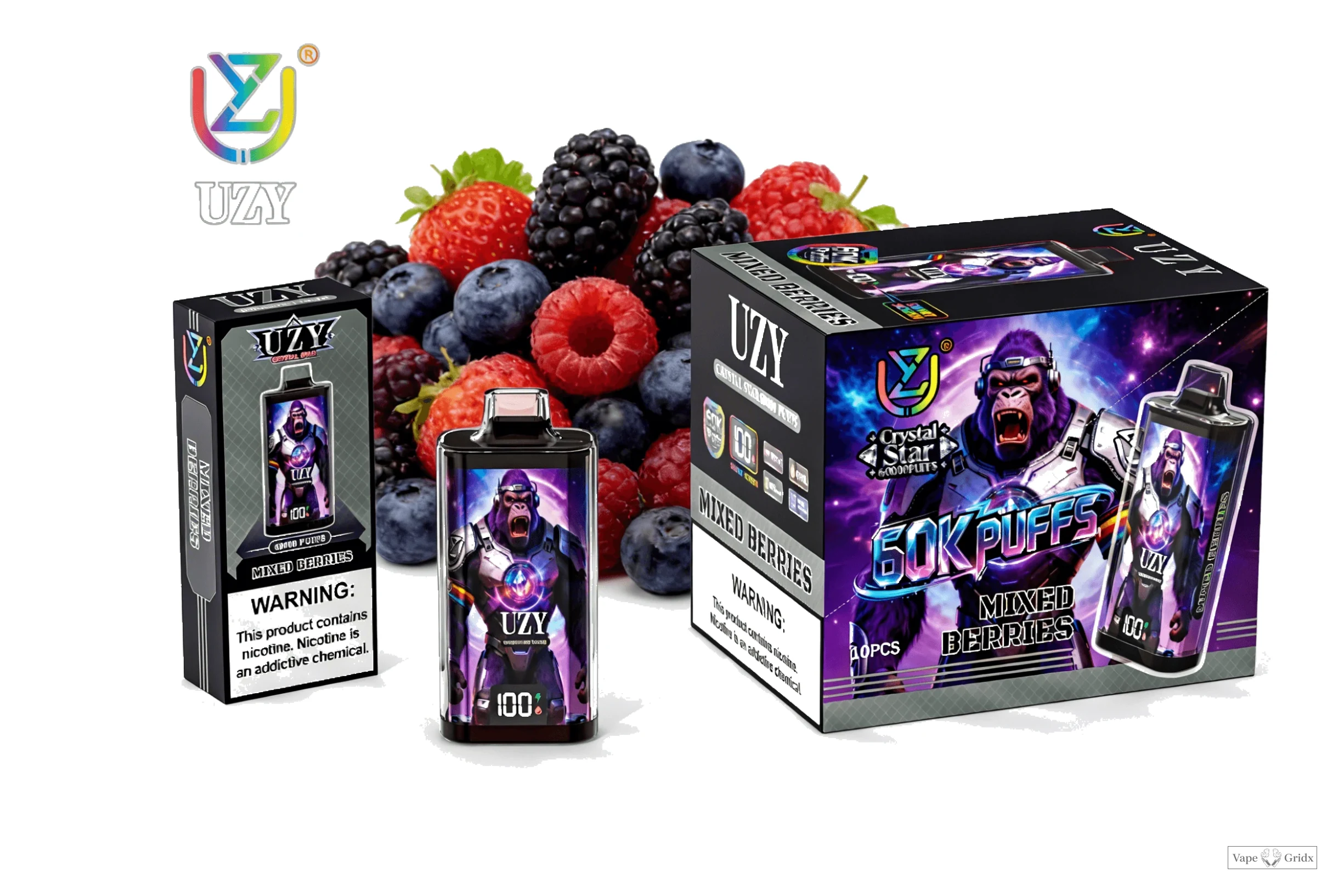 UZY Crystal Star 60000 60K Trekjes Smart Screen Wegwerp vape - image 8