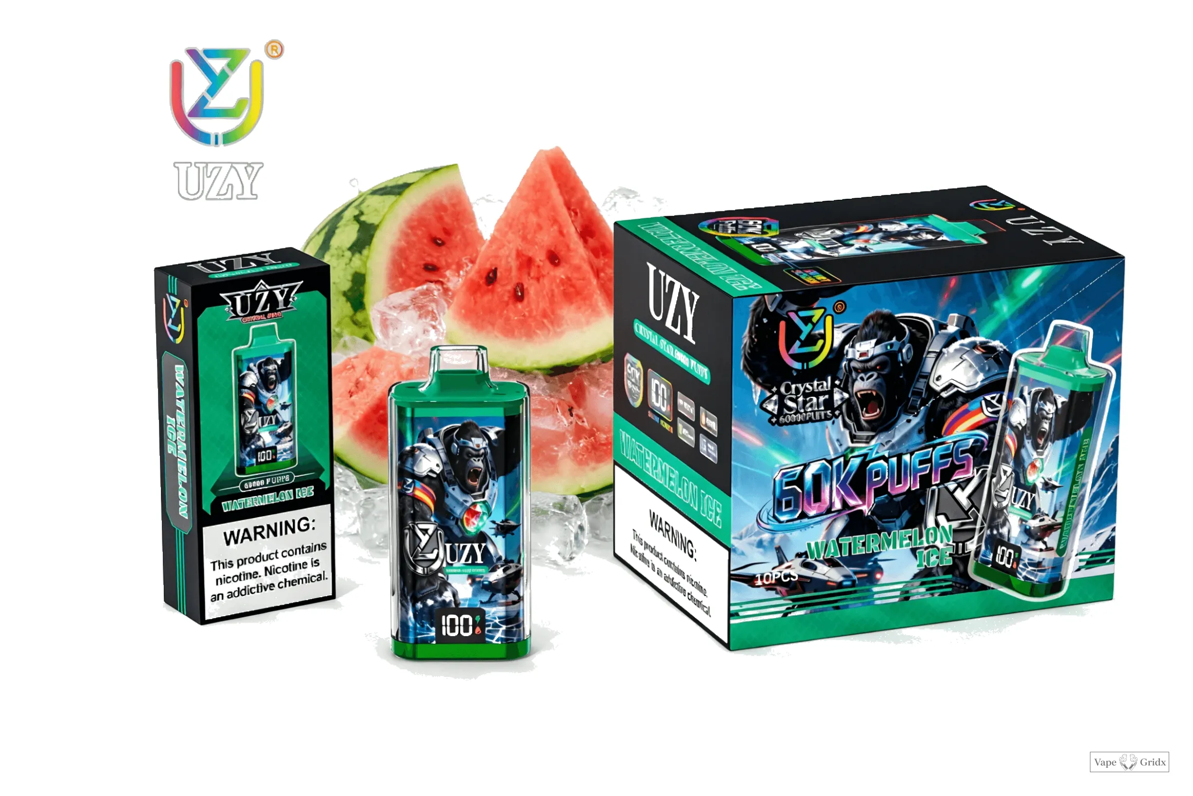 UZY Crystal Star 60000 60K Trekjes Smart Screen Wegwerp vape - image 10