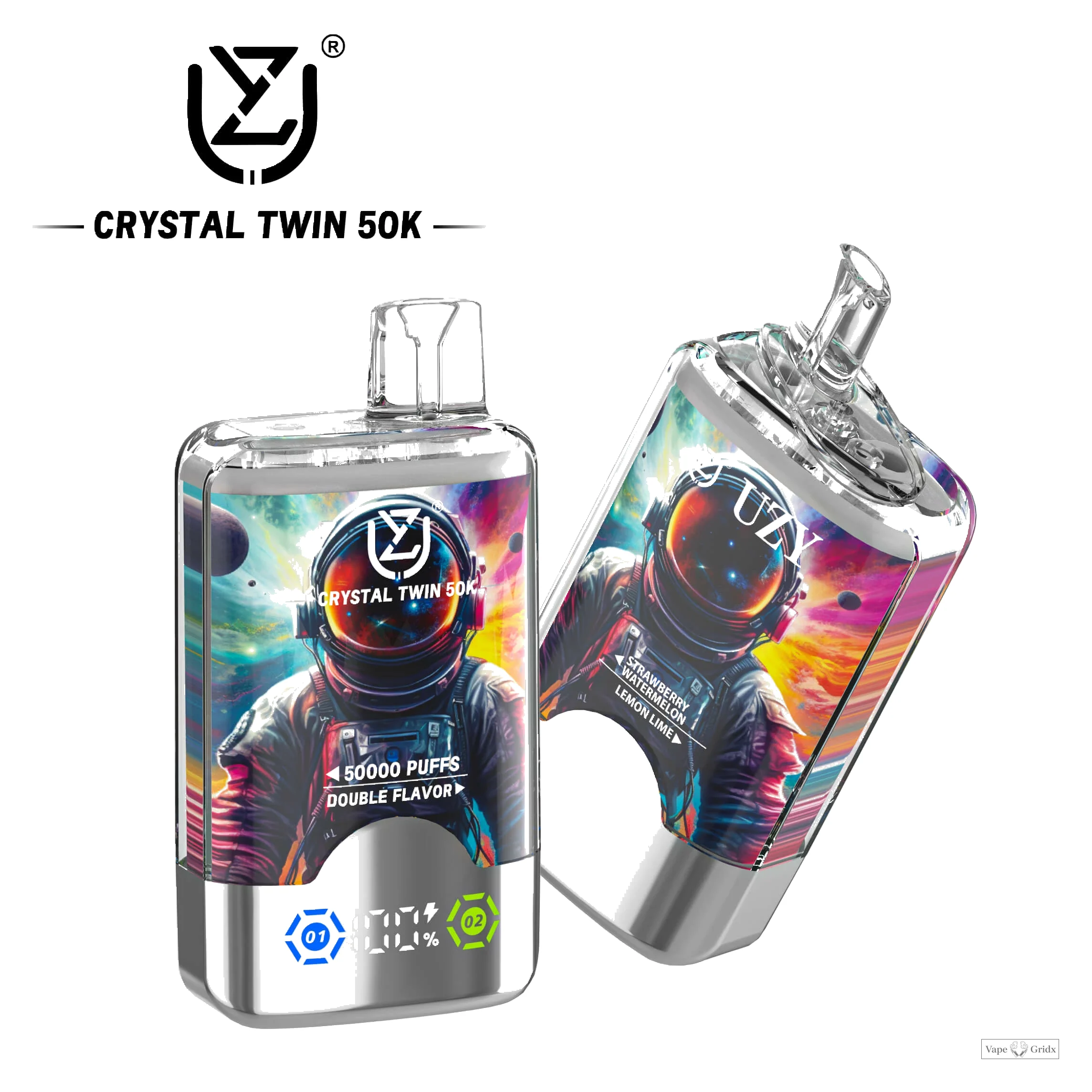 UZY Crystal Twin 50000 50K Trekjes dubbele smaak wegwerp vape - image 8