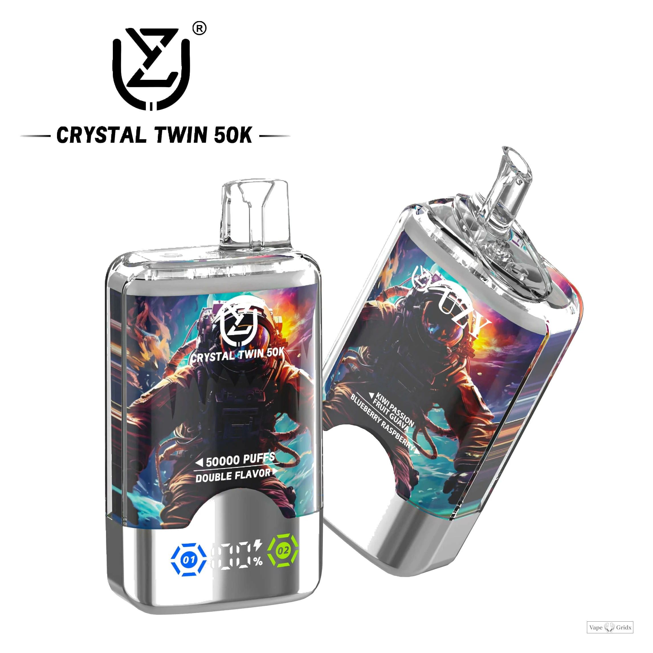UZY Crystal Twin 50000 50K Trekjes dubbele smaak wegwerp vape - image 10