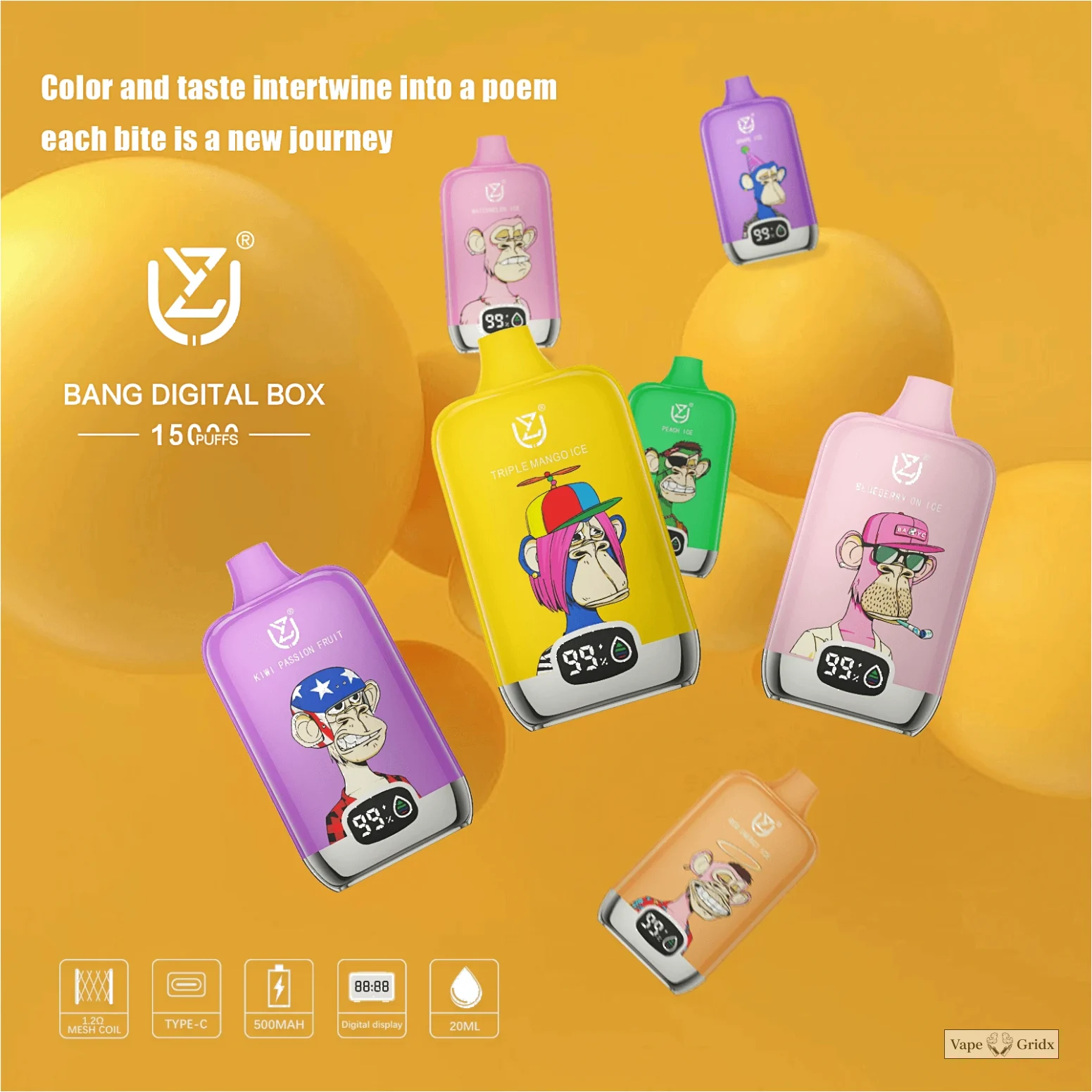 UZY Bang Digital 15000 15K Trekjes Digitale Wegwerp vape - image 2