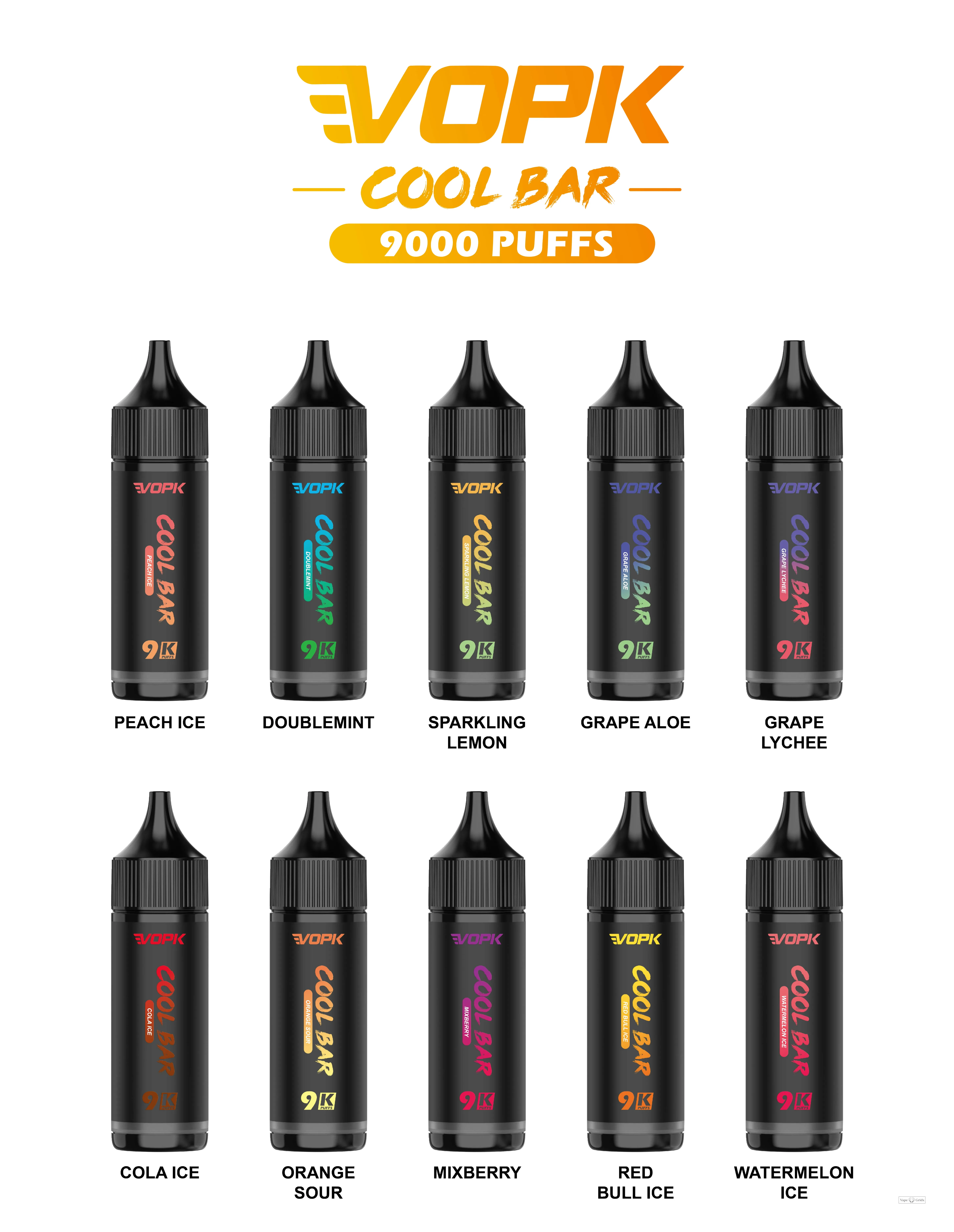 VOPK COOL Bar 9000 9K Trekjes Verstelbare Luchtstroom Wegwerp Vape - image 11