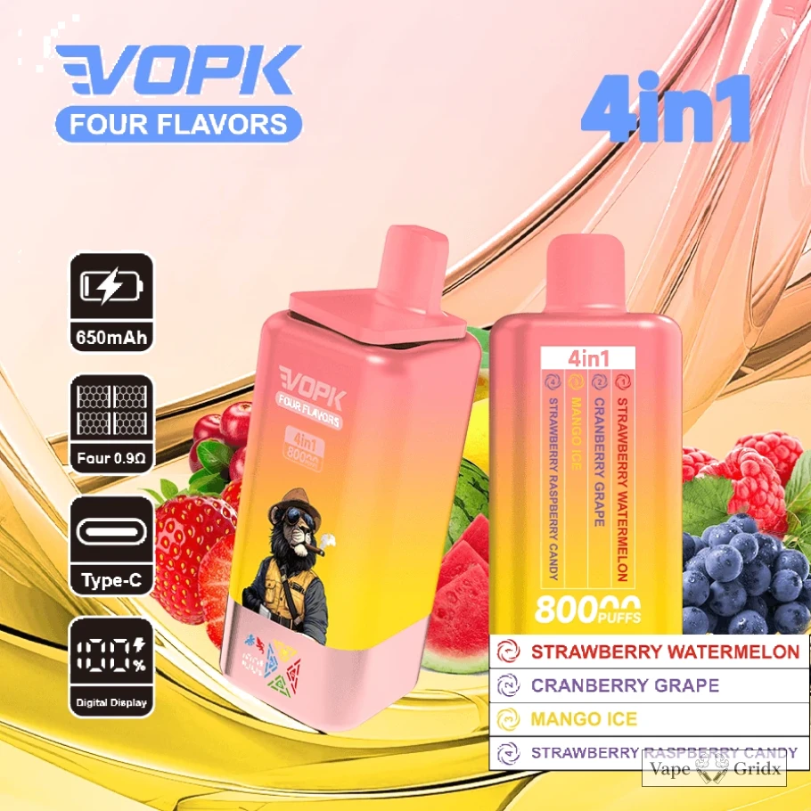 Vopk 80000 80K Trekjes 4-in-1 Quad smaak Wegwerp Vape - image 2