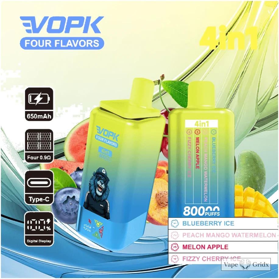 Vopk 80000 80K Trekjes 4-in-1 Quad smaak Wegwerp Vape - image 11