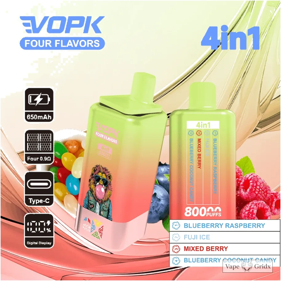 Vopk 80000 80K Trekjes 4-in-1 Quad smaak Wegwerp Vape - image 4