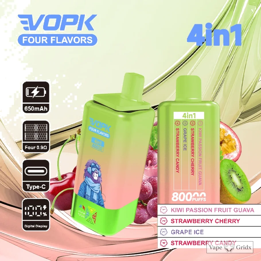 Vopk 80000 80K Trekjes 4-in-1 Quad smaak Wegwerp Vape - image 6