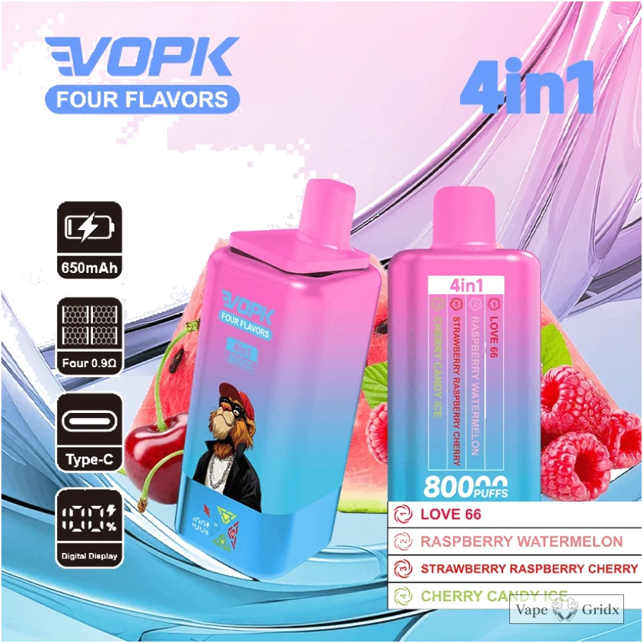 Vopk 80000 80K Trekjes 4-in-1 Quad smaak Wegwerp Vape - image 8